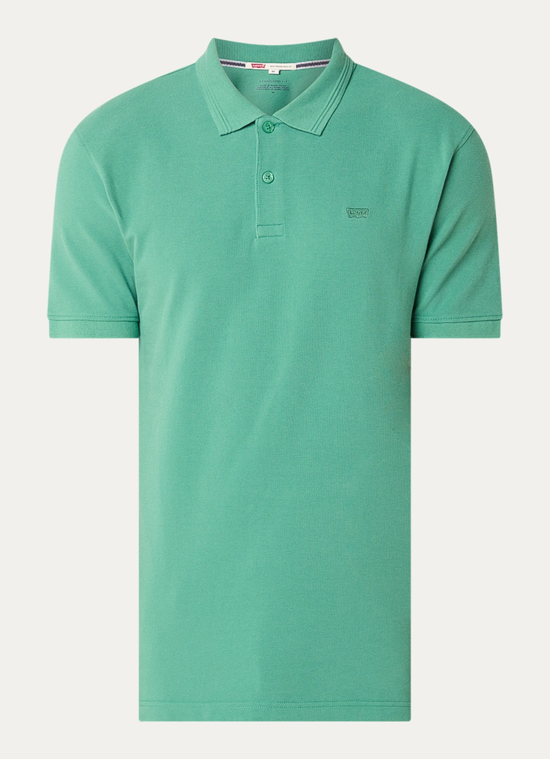 Levi's Regular fit polo met logo - voorkant groen