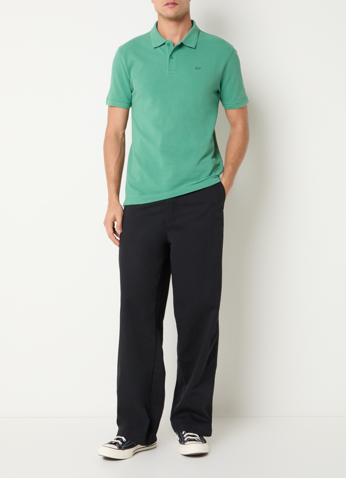 Levi's Regular fit polo met logo - voorkant 2 groen