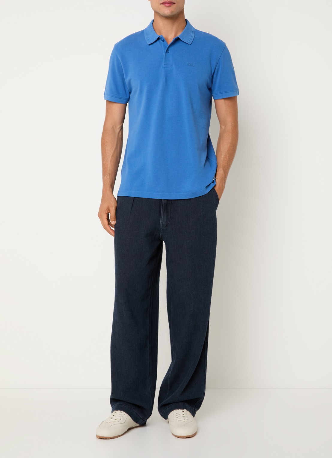 Levi's Regular fit polo met logo - voorkant 4 blauw