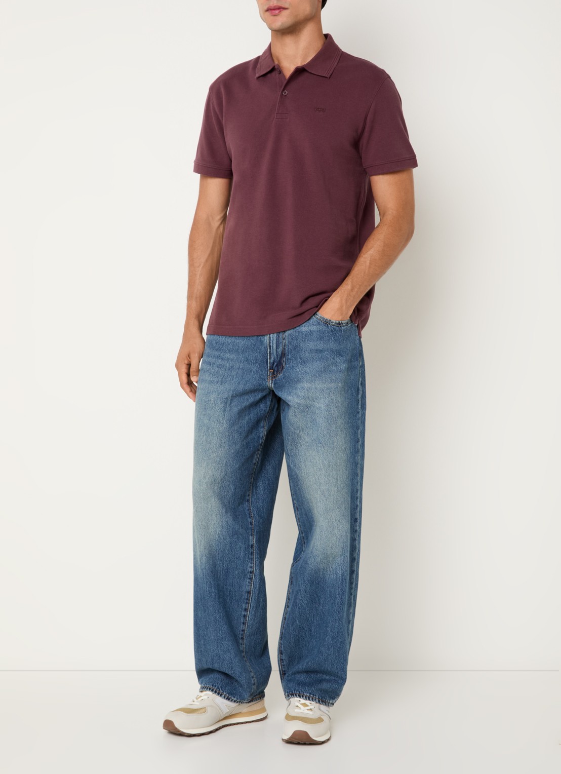 Levi's Regular fit polo met logo - voorkant 2 aubergine