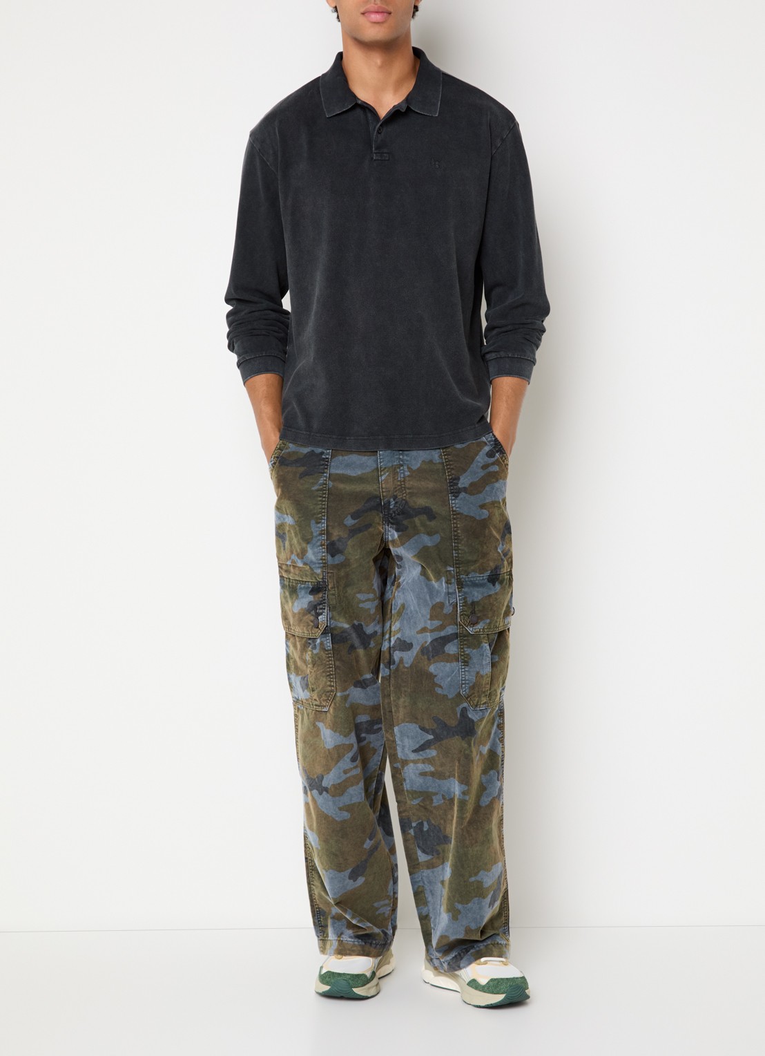 Levi's Regular fit polo met logo - voorkant 2 antraciet