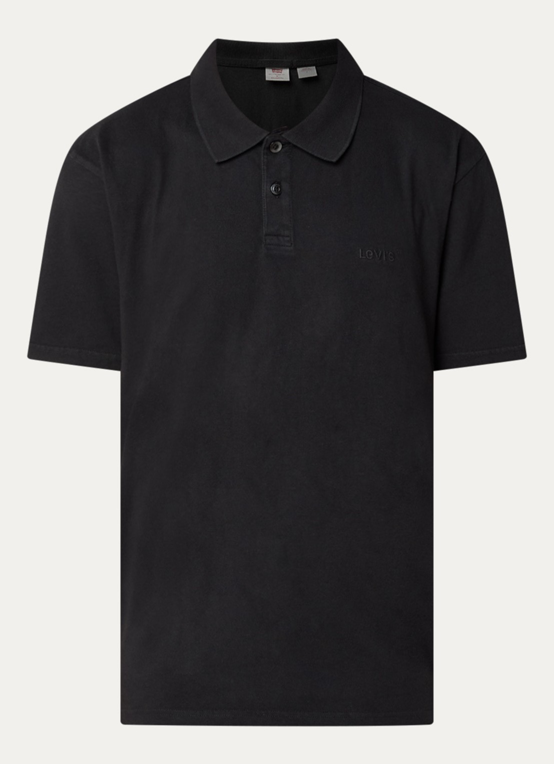 Levi's Regular fit polo met logoborduring - voorkant 3 zwart