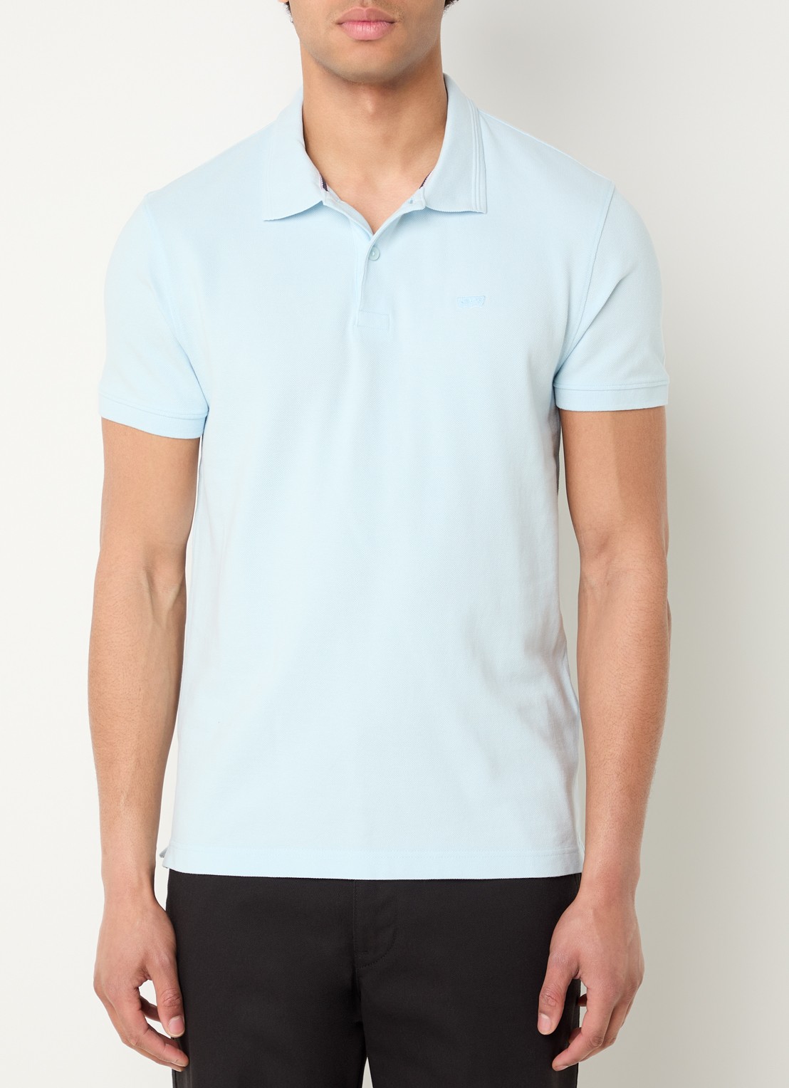 Levi's Regular fit polo met logoborduring - detail 4 lichtblauw