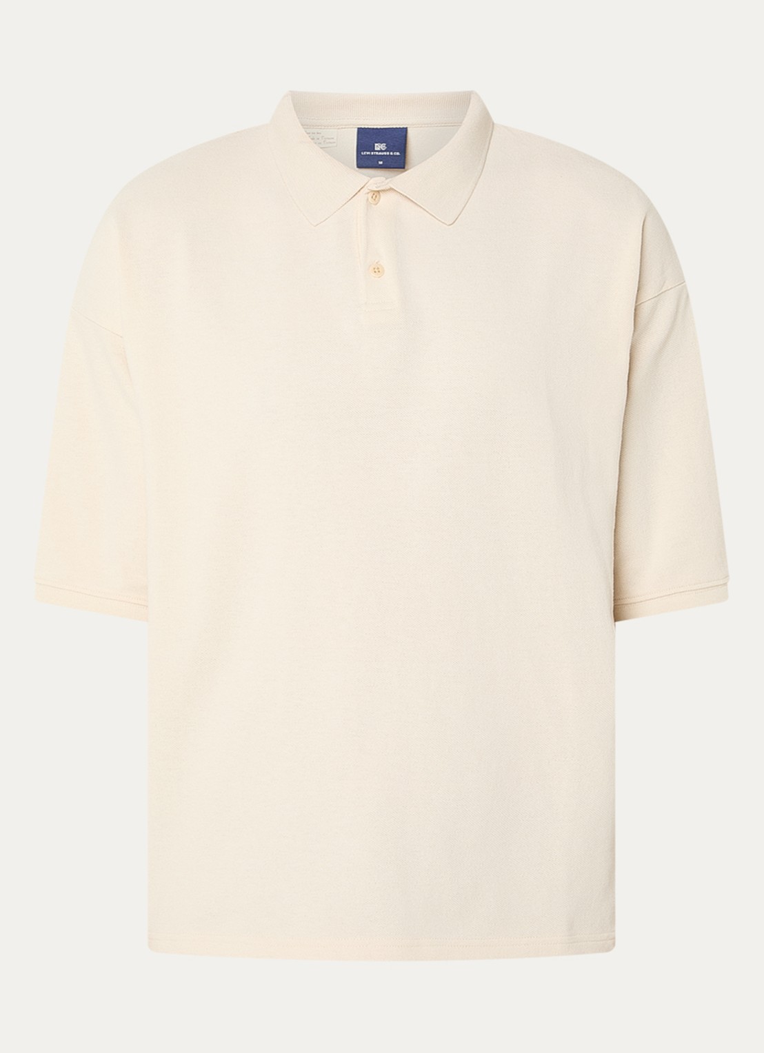 Levi's Regular fit polo met stretch - voorkant 3 creme