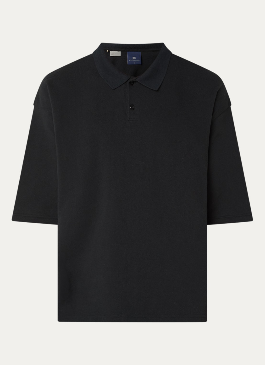 Levi's Regular fit polo met stretch - voorkant 3 zwart