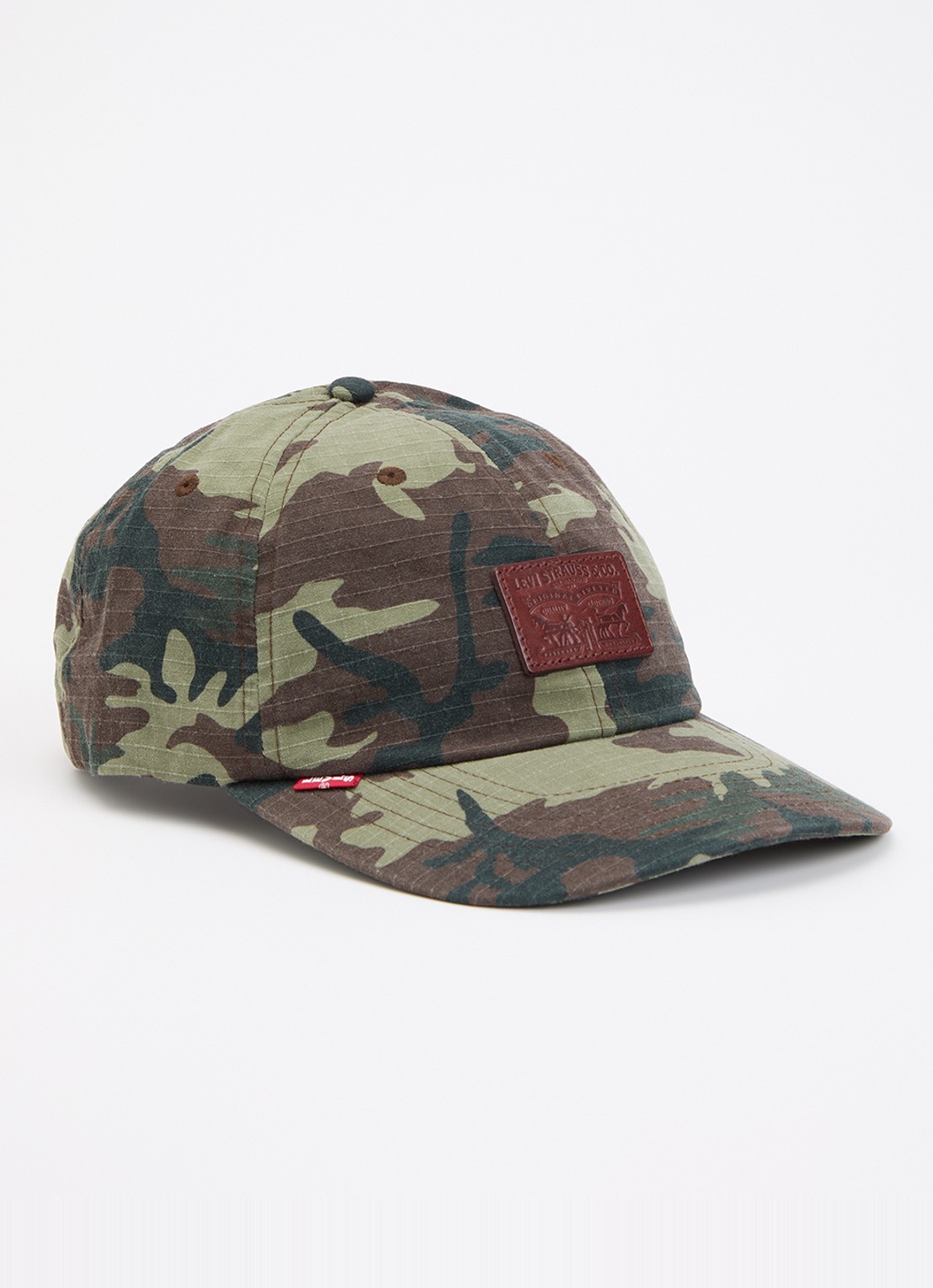 Levi's Relaxed Dad Heritage pet met logo - voorkant legergroen