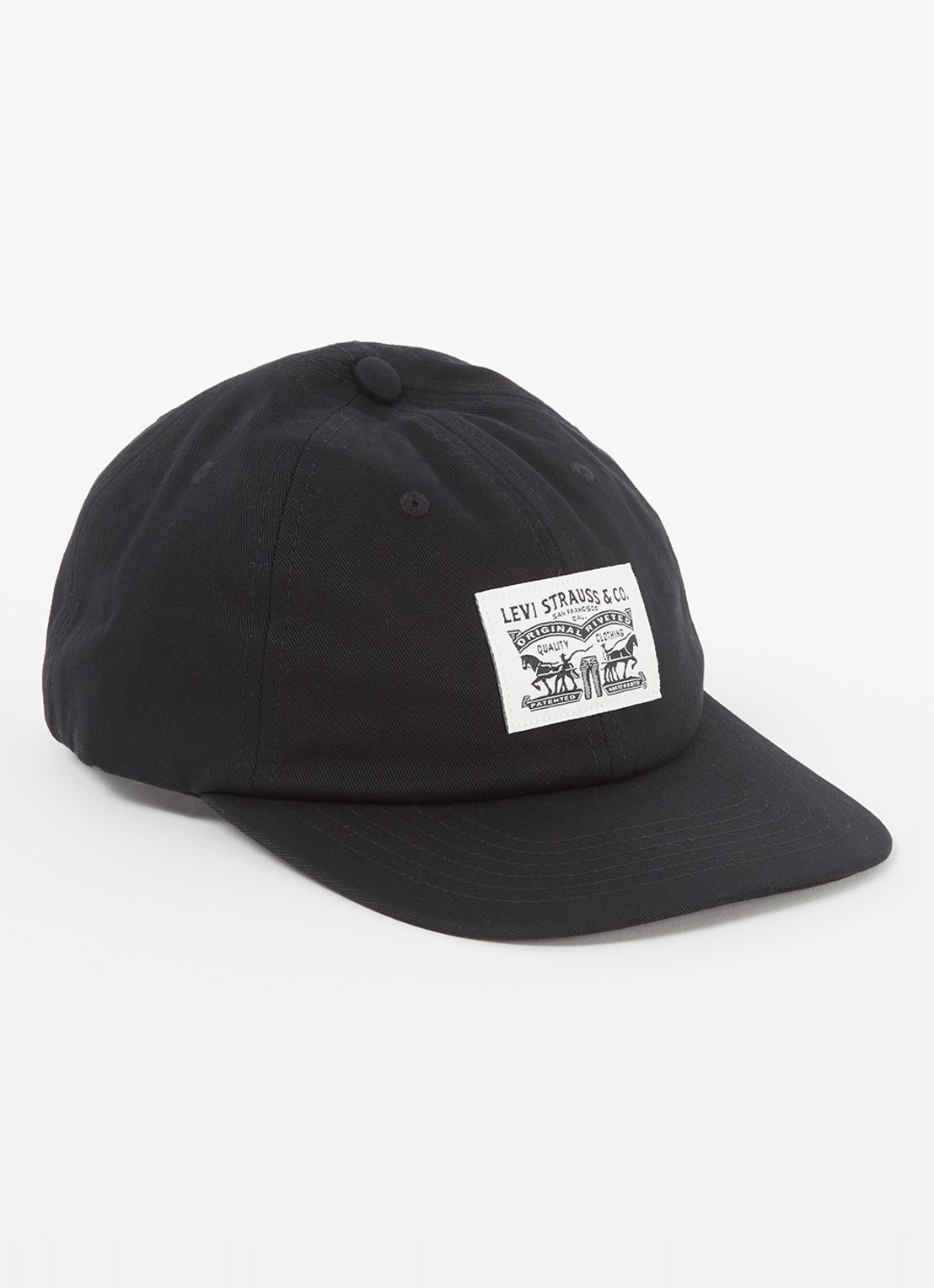 Levi's Relaxed Dad pet met logo - voorkant zwart