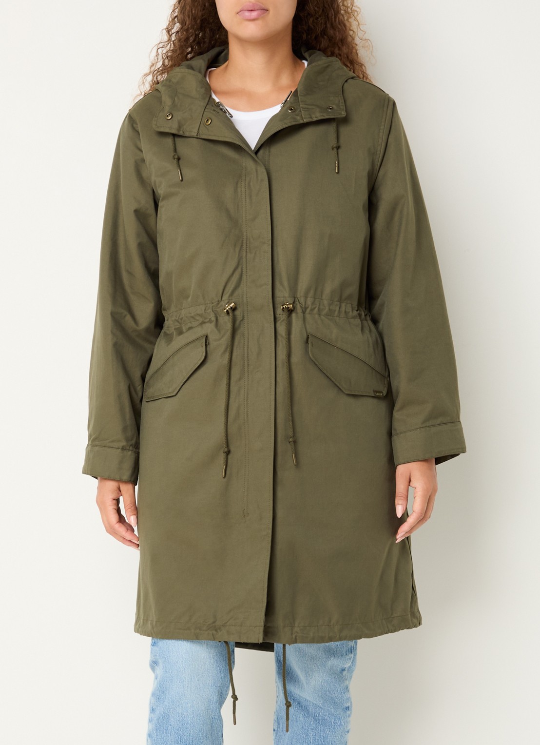 Levi's Reversible gewatteerde parka - detail 2 olijfgroen