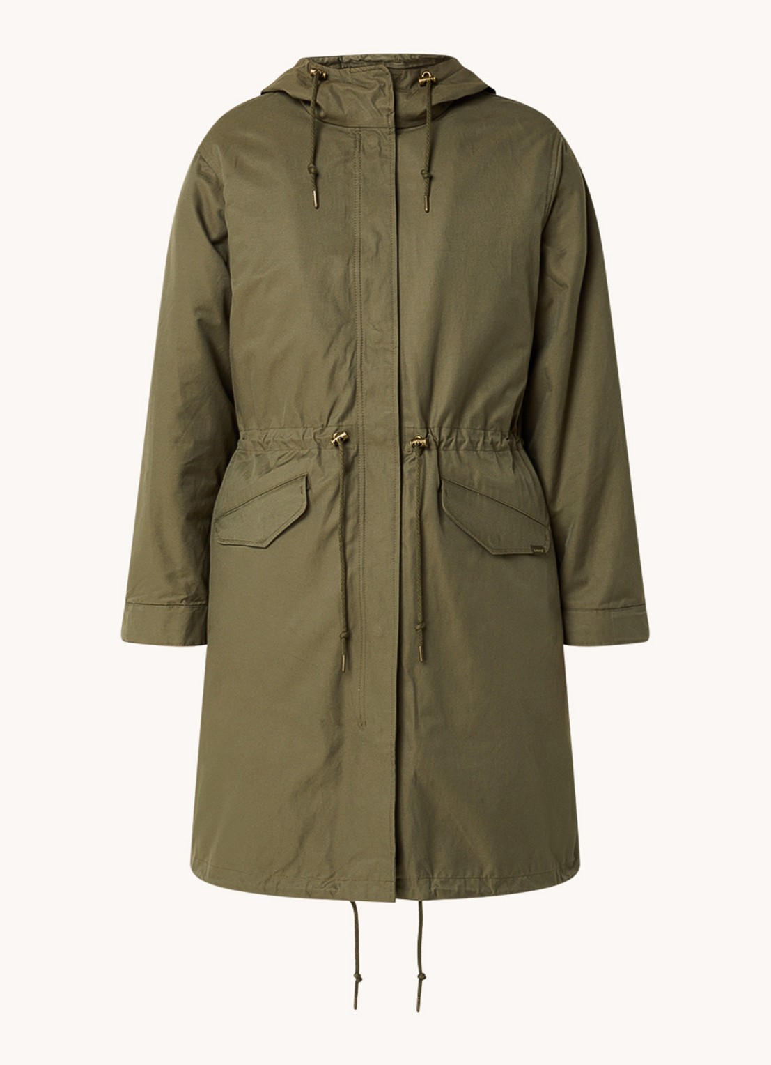 Levi's Reversible gewatteerde parka - voorkant 3 olijfgroen