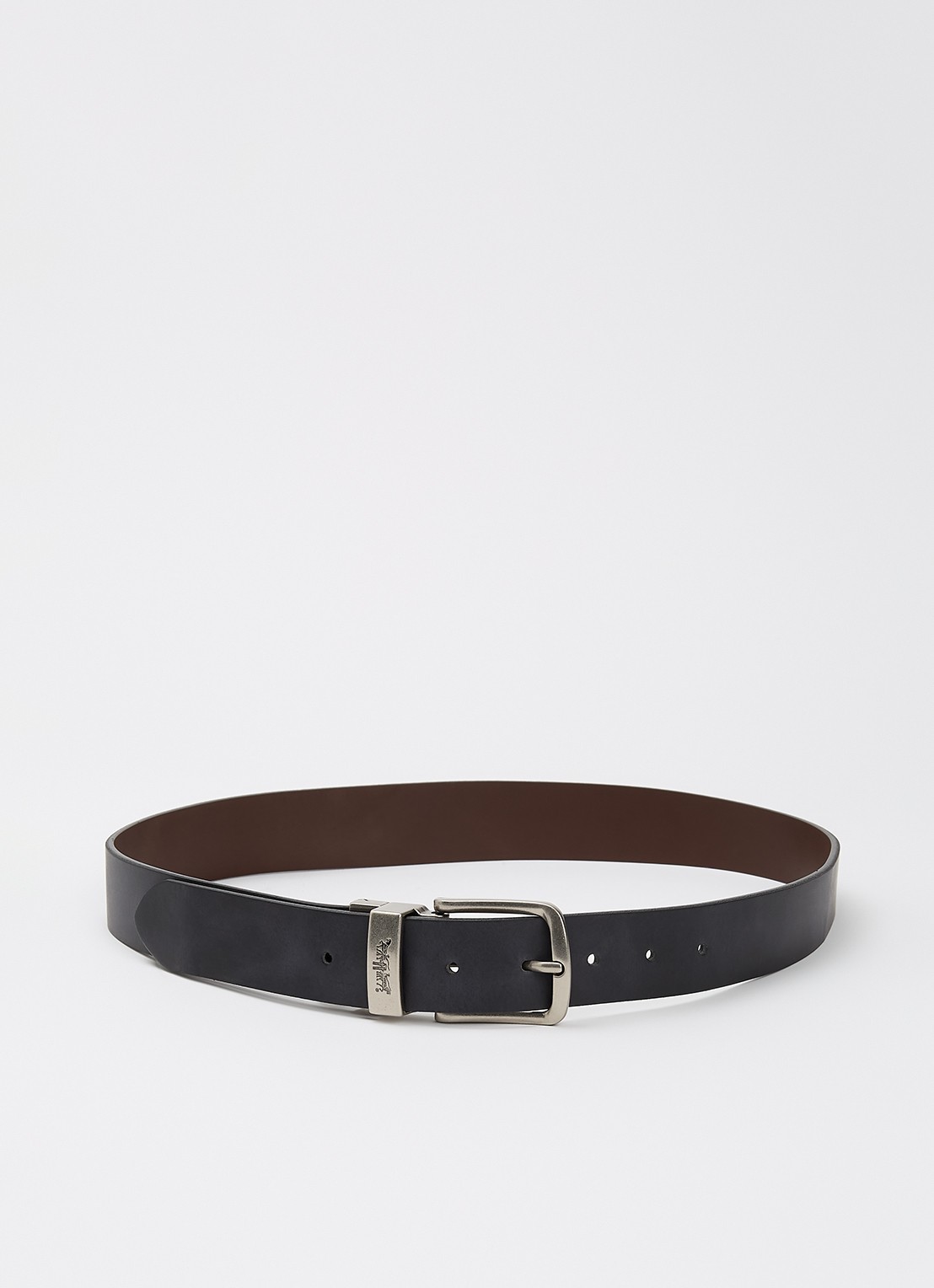Levi's Reversible riem van leer - voorkant 3 zwart