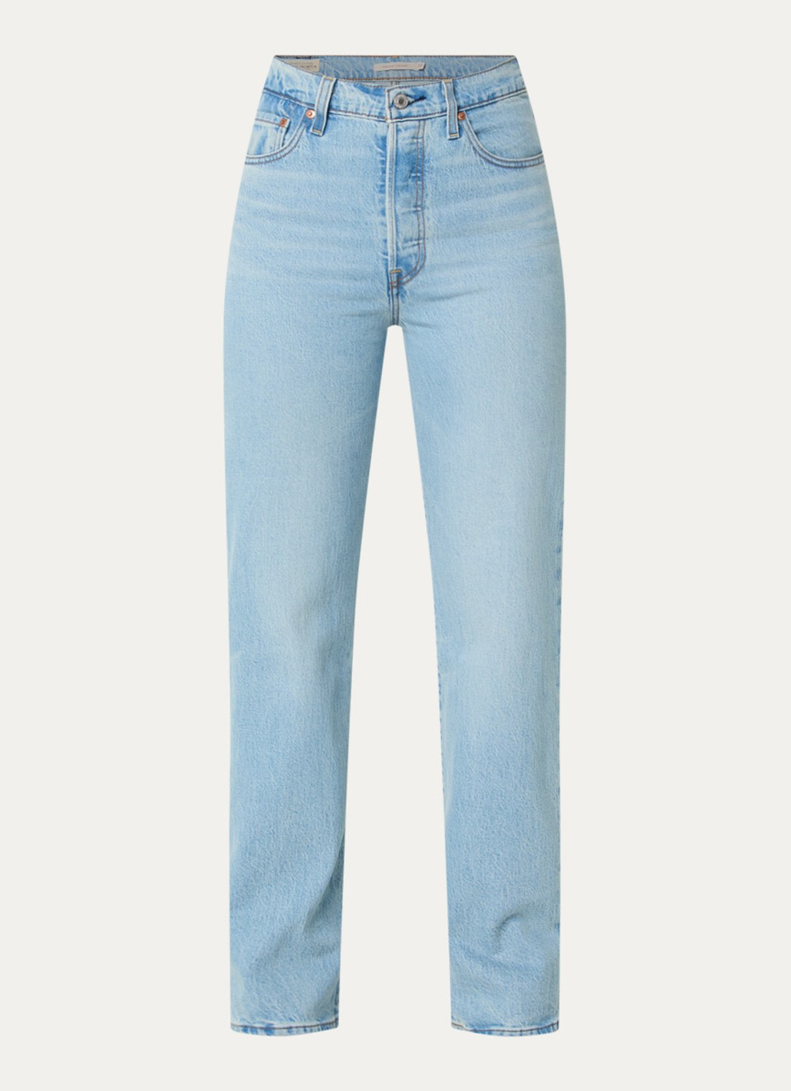 Levi's Ribcage high waist slim fit jeans met lichte wassing - voorkant indigo