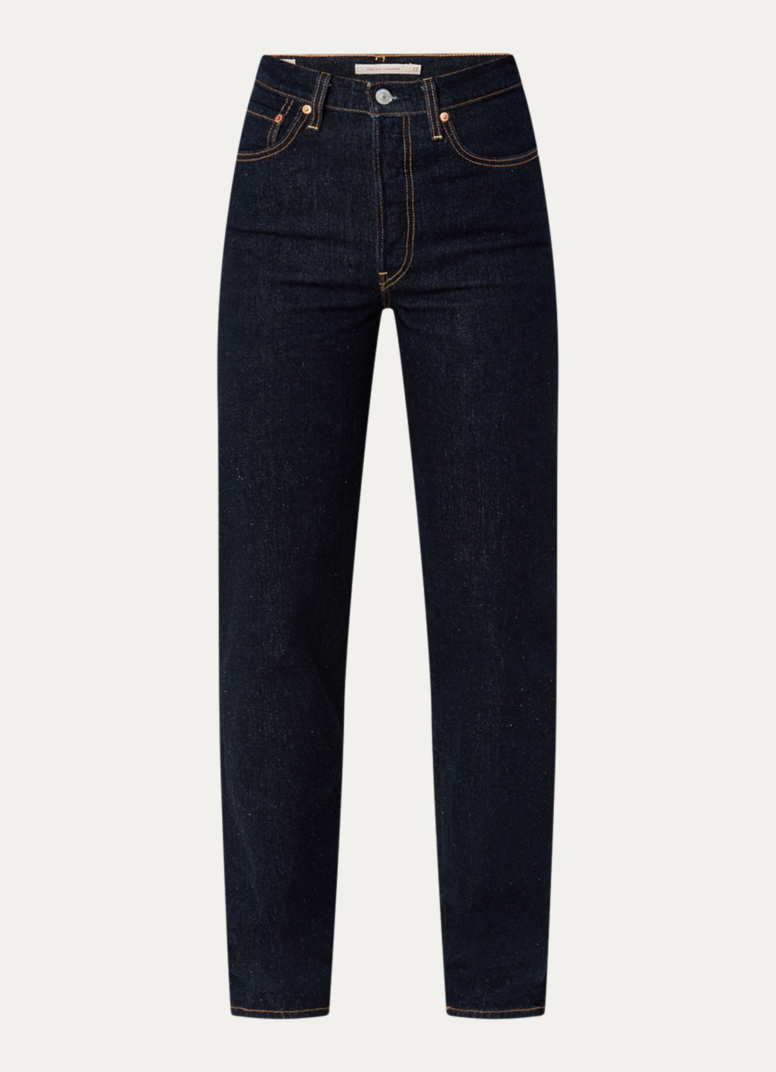 Levi's Ribcage high waist straight leg jeans met donkere wassing  - voorkant 4 indigo