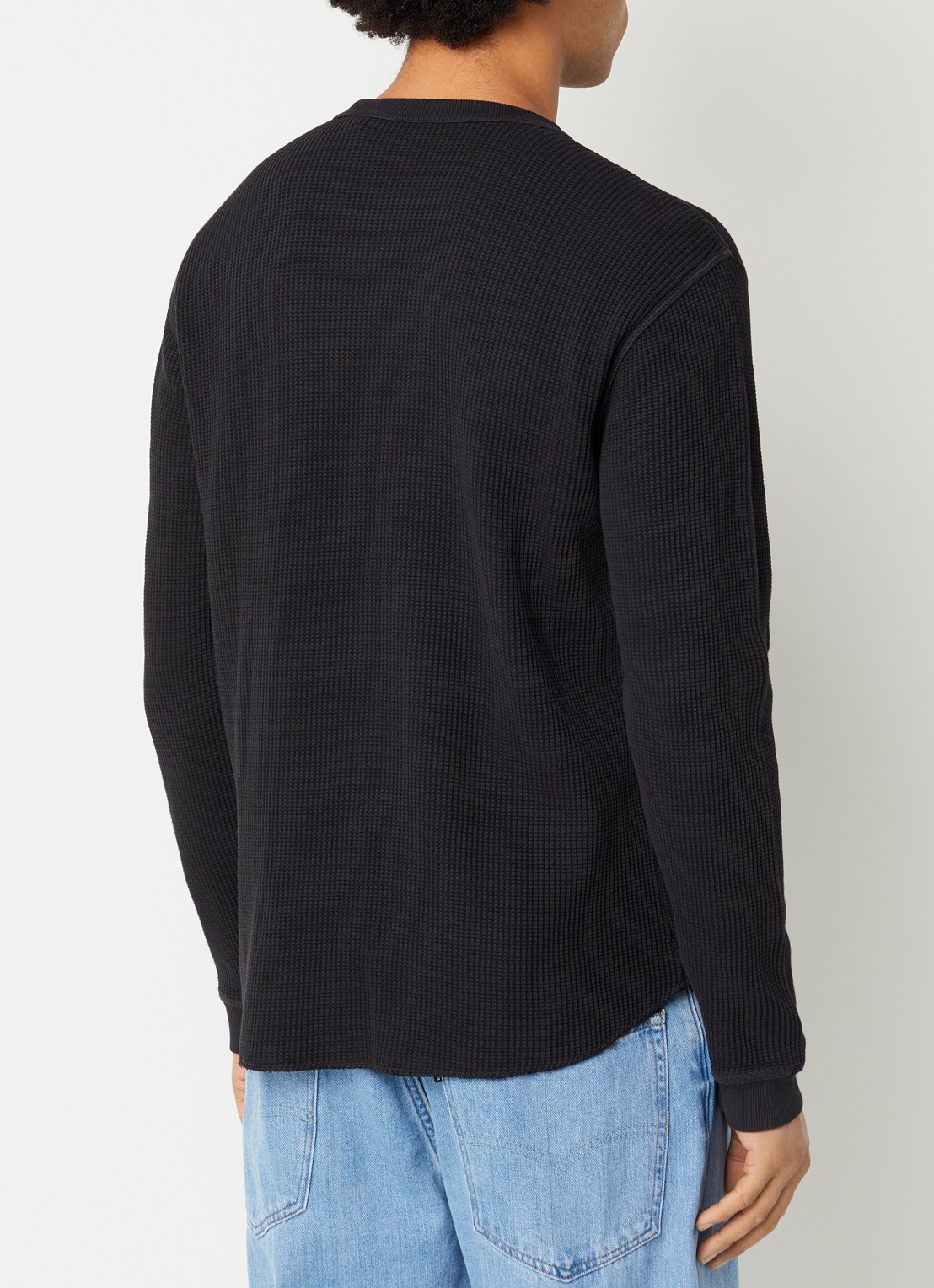 Levi's Ribgebreide trui met logo - achterkant 3 zwart
