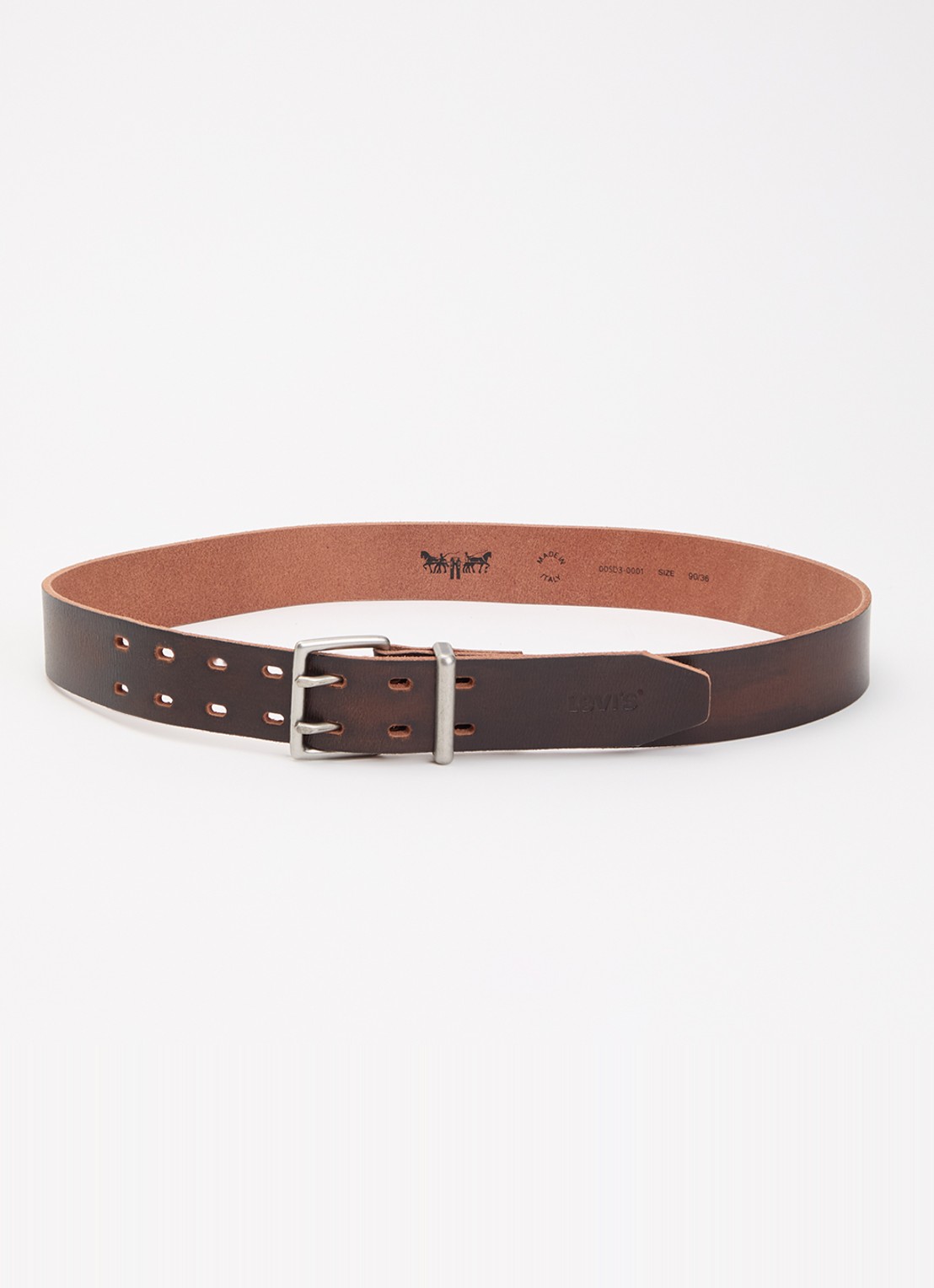 Levi's Riem van buffelleer - voorkant 2 bruin