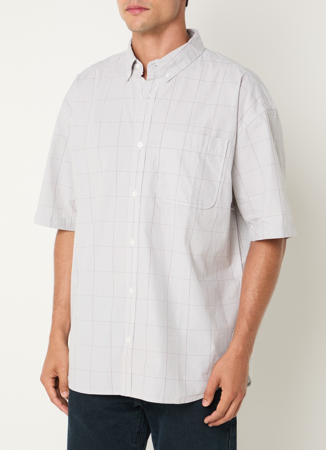 Levi's Roam comfort fit overhemd met ruitdessin - detail 3 lichtgrijs