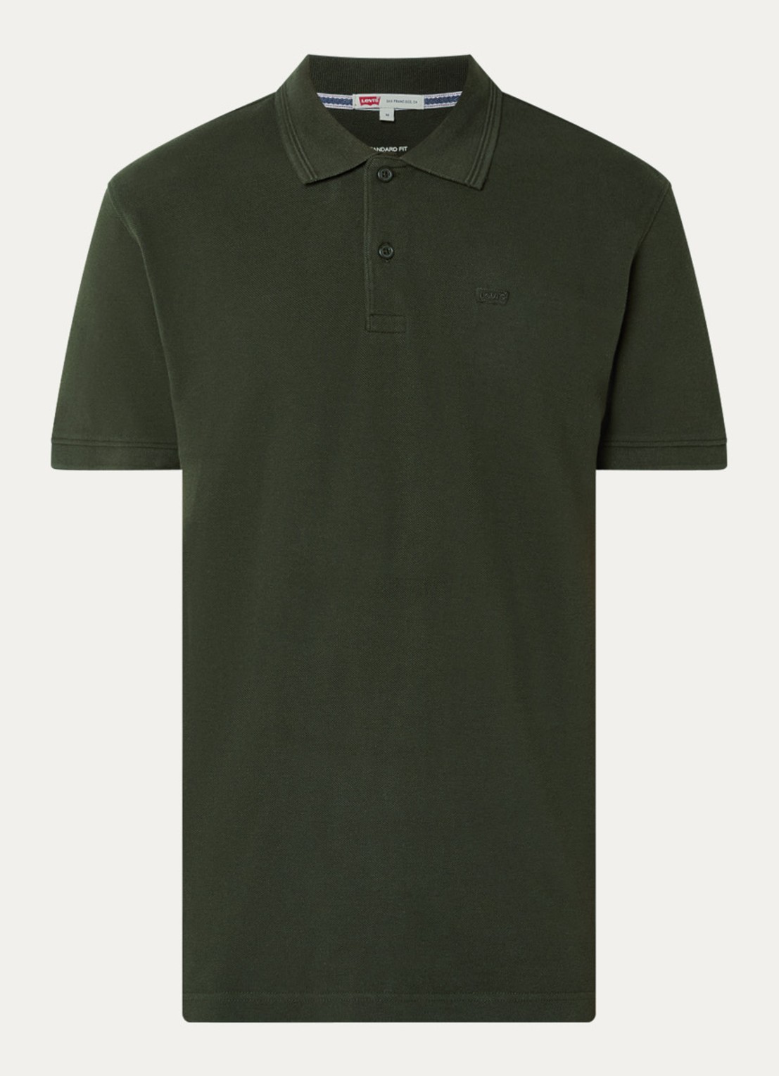 Levi's Rosin regular fit polo met logo - voorkant 3 bronsgroen