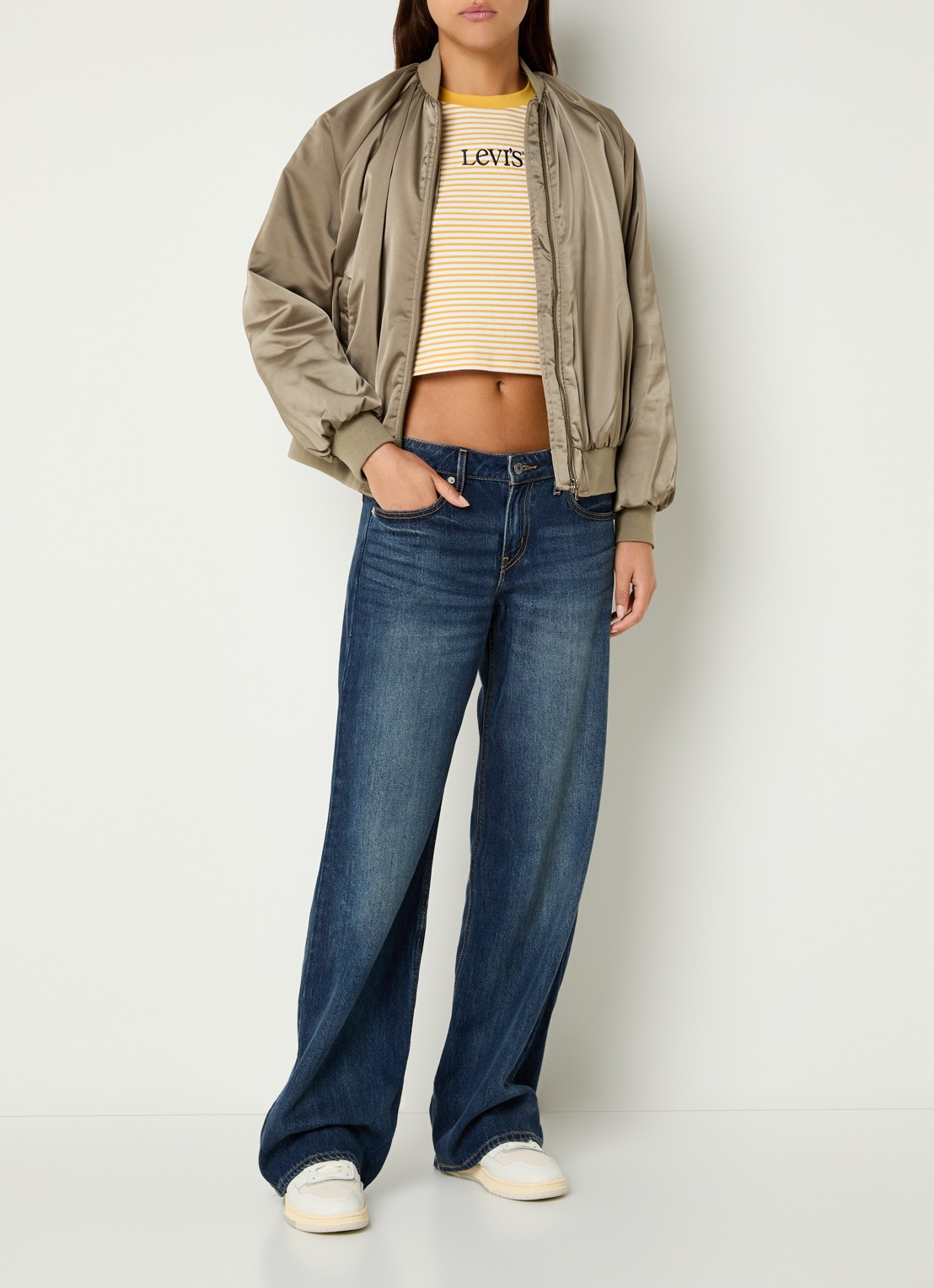 Levi's Ruth bomberjack met steekzakken - voorkant 4 bruin