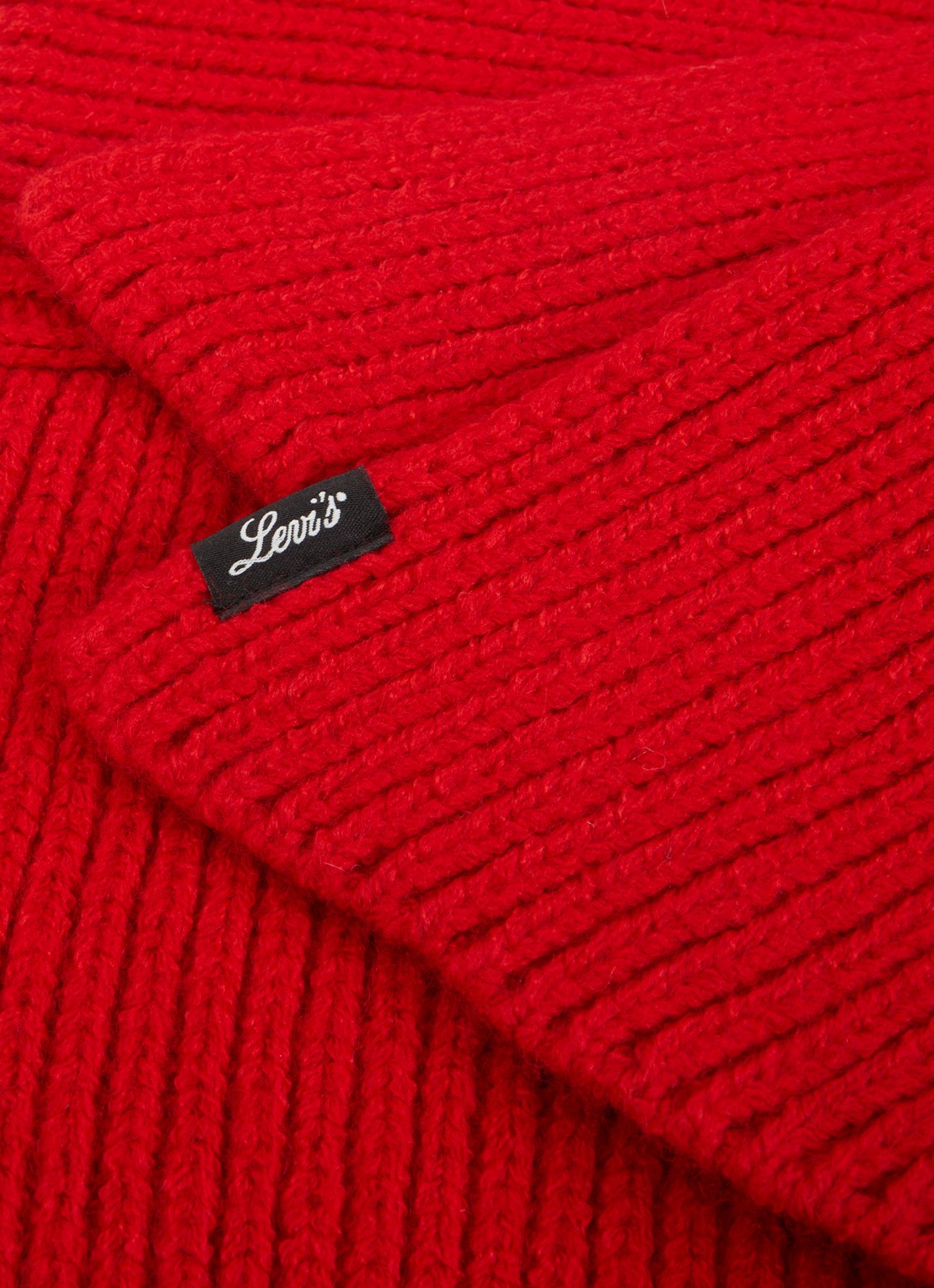 Levi's Sadie sjaal met capuchon in wolblend  - detail rood