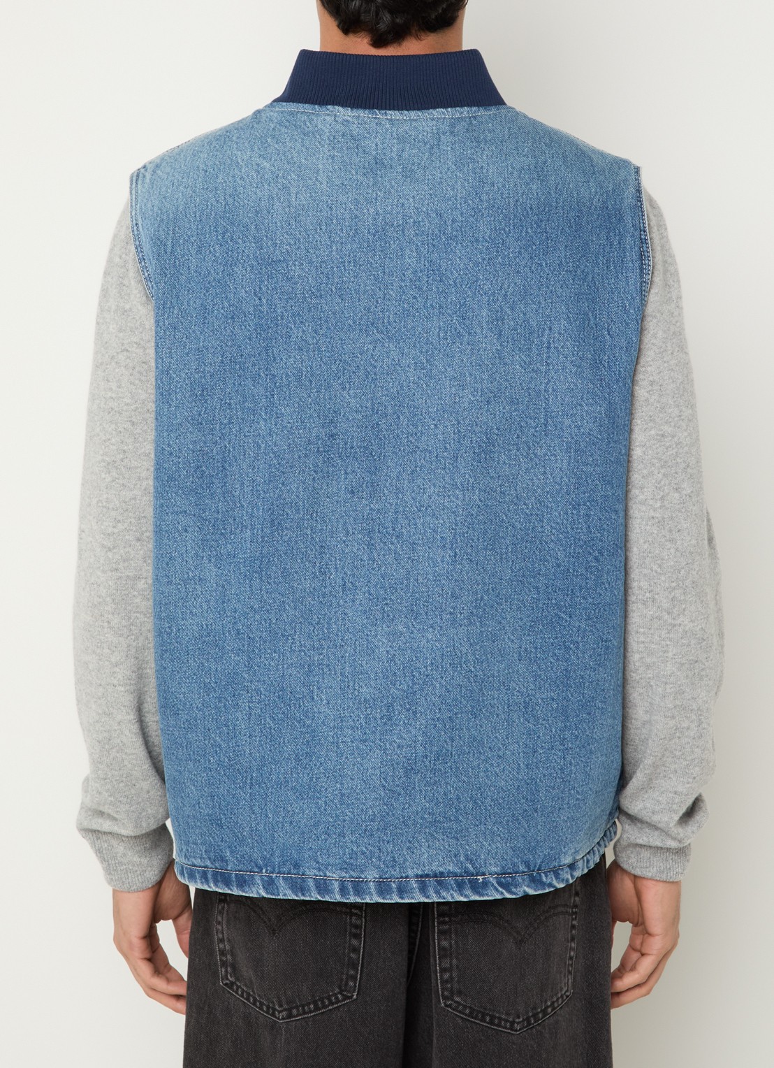 Levi's Sansome bodywarmer van denim met logo - achterkant 4 indigo