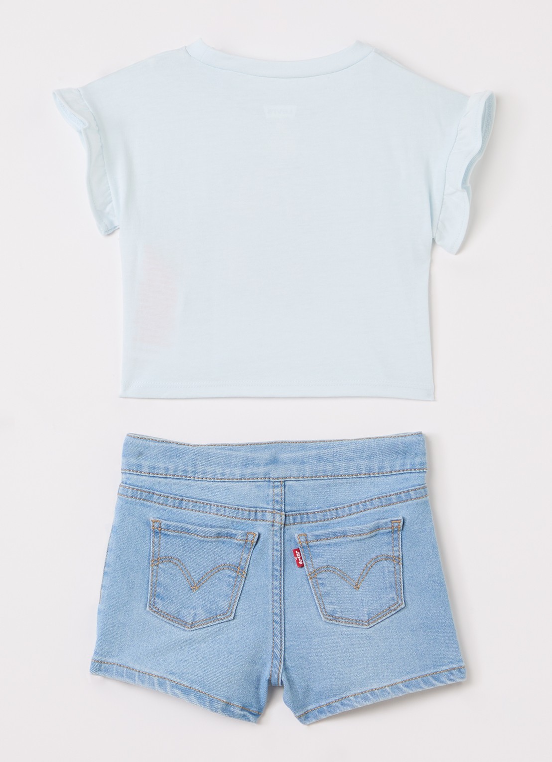 Levi's Set van T-shirt met korte broek 2-delig - voorkant 2 blauw