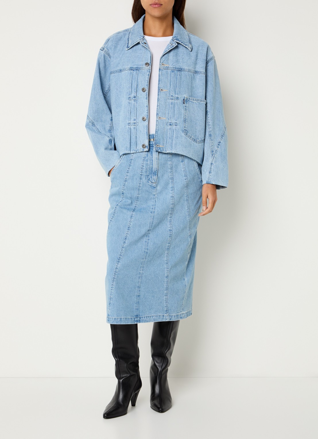 Levi's Shank spijkerjas met borstzakken - voorkant 3 indigo