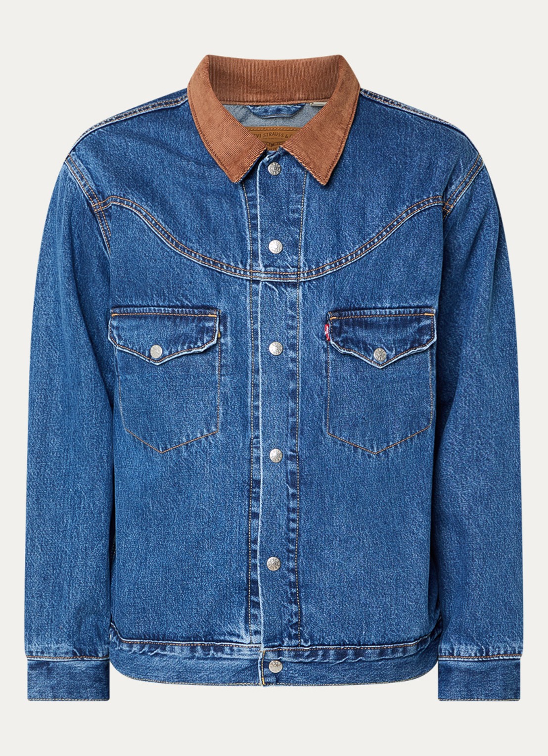 Levi's Shorthorn spijkerjas met borstzakken - voorkant 3 indigo