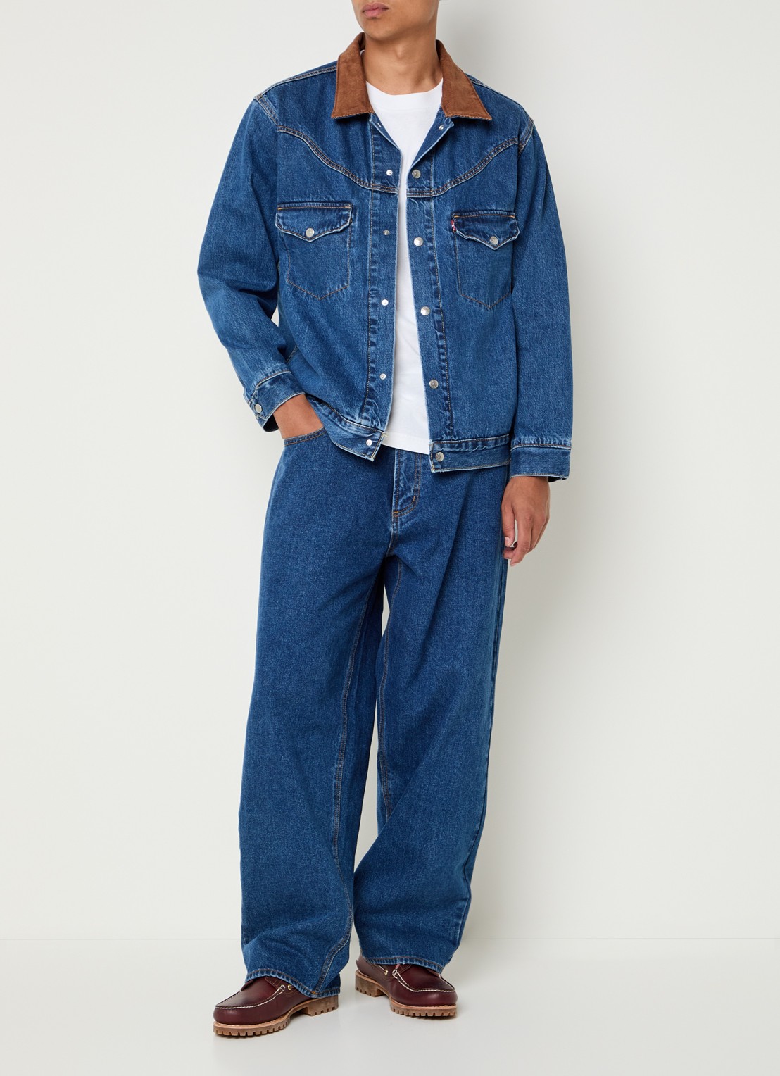 Levi's Shorthorn spijkerjas met borstzakken - voorkant 4 indigo