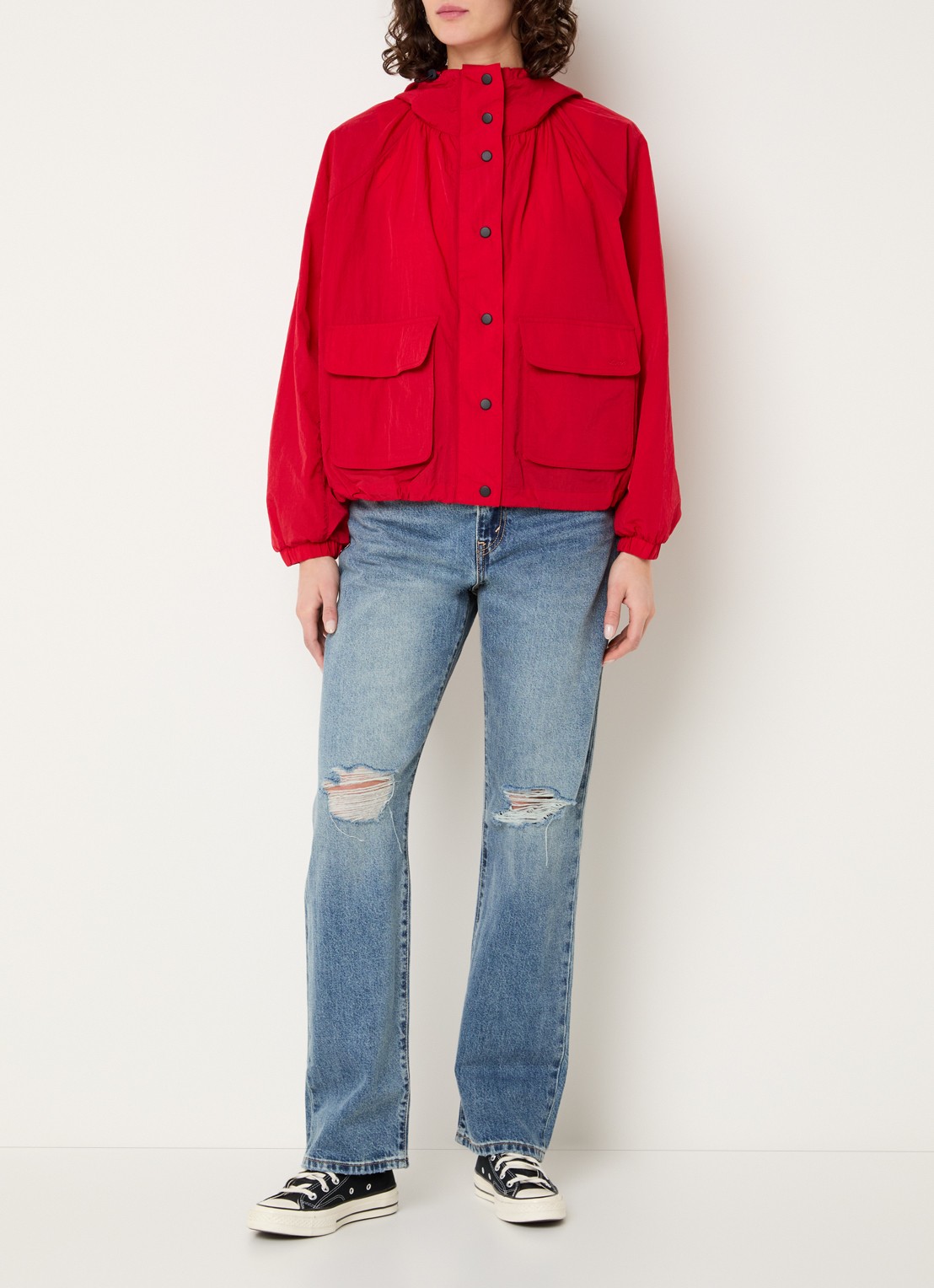 Levi's Simone jack met opgestikte zakken - voorkant 2 steenrood