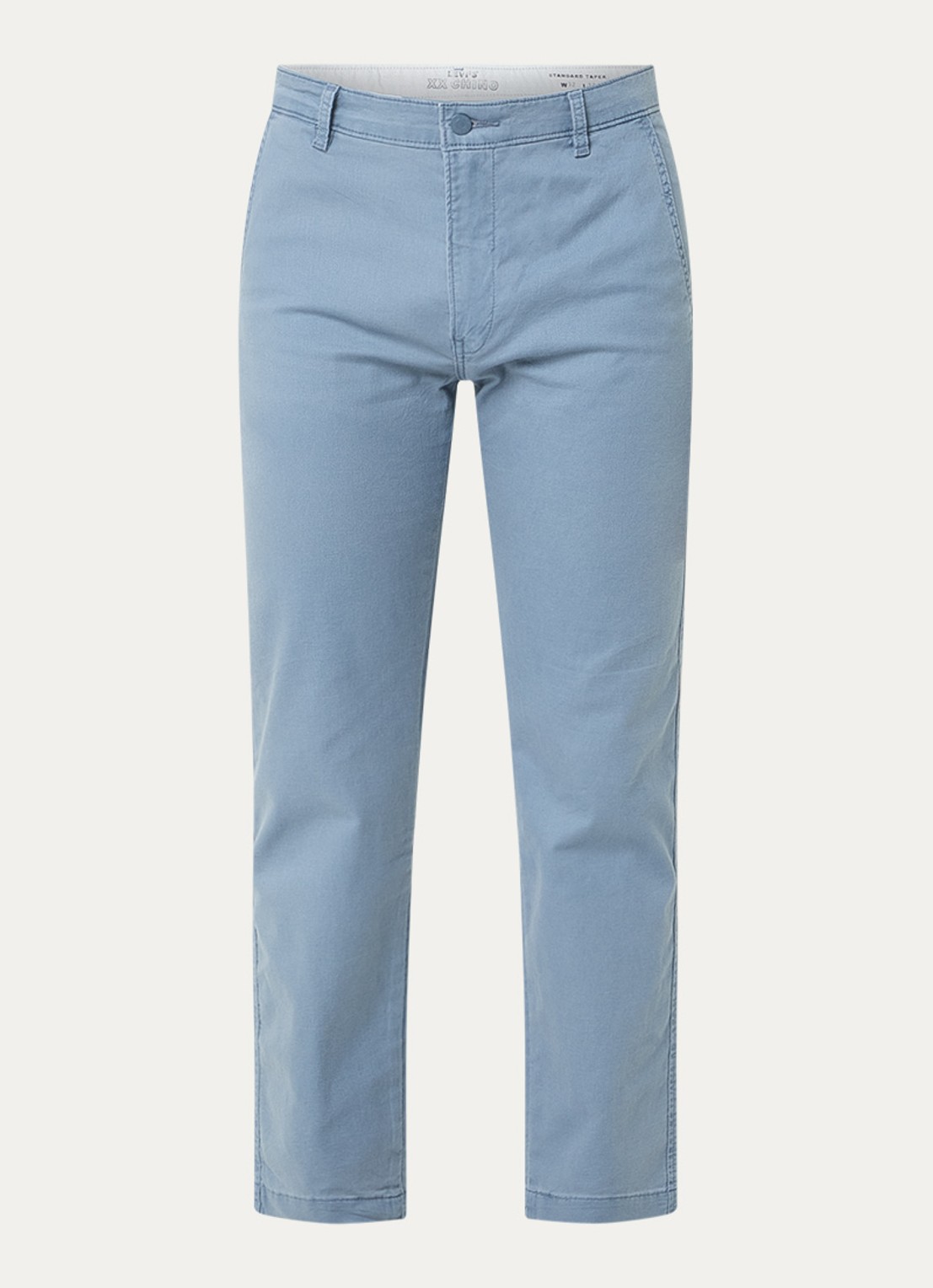 Levi's Slim fit cropped chino met steekzakken - voorkant 2 staalblauw