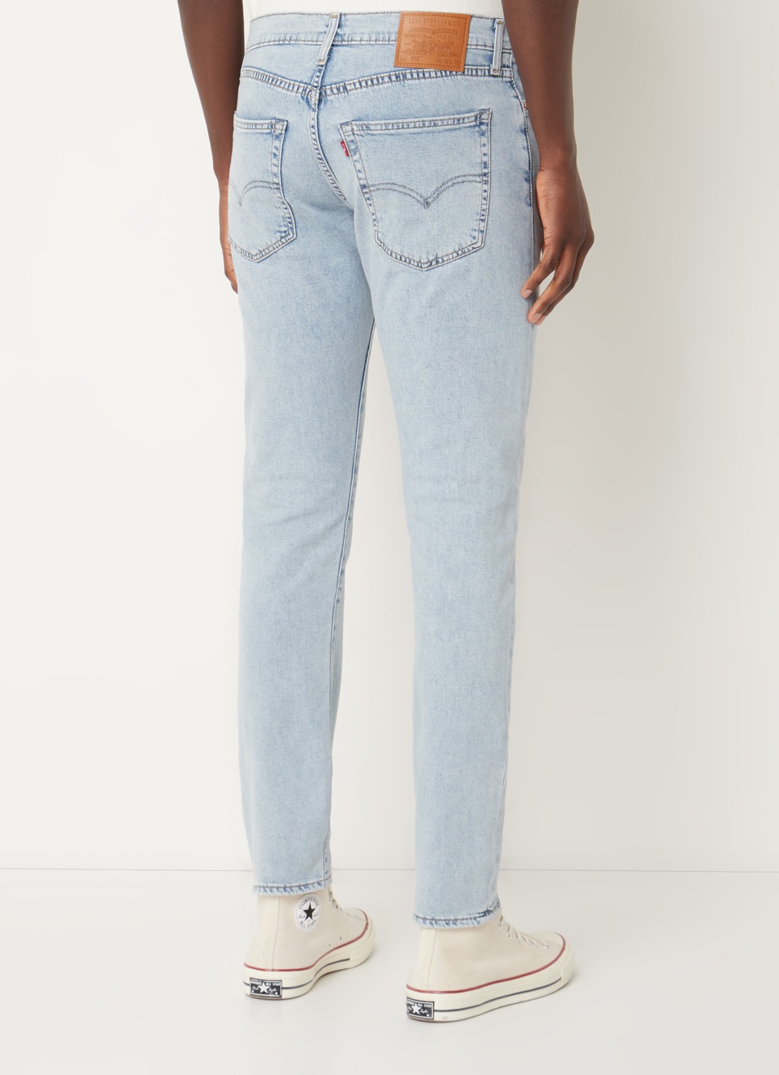Levi's Slim fit jeans  met lichte wassing - achterkant indigo