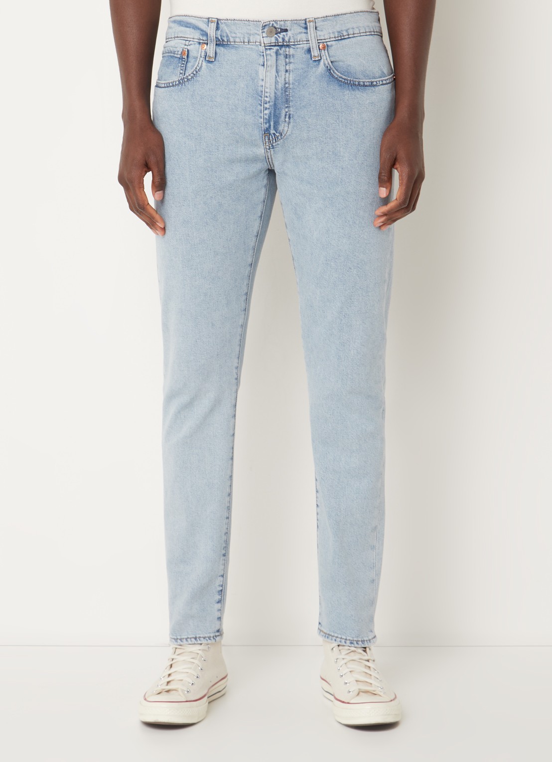 Levi's Slim fit jeans  met lichte wassing - detail 2 indigo