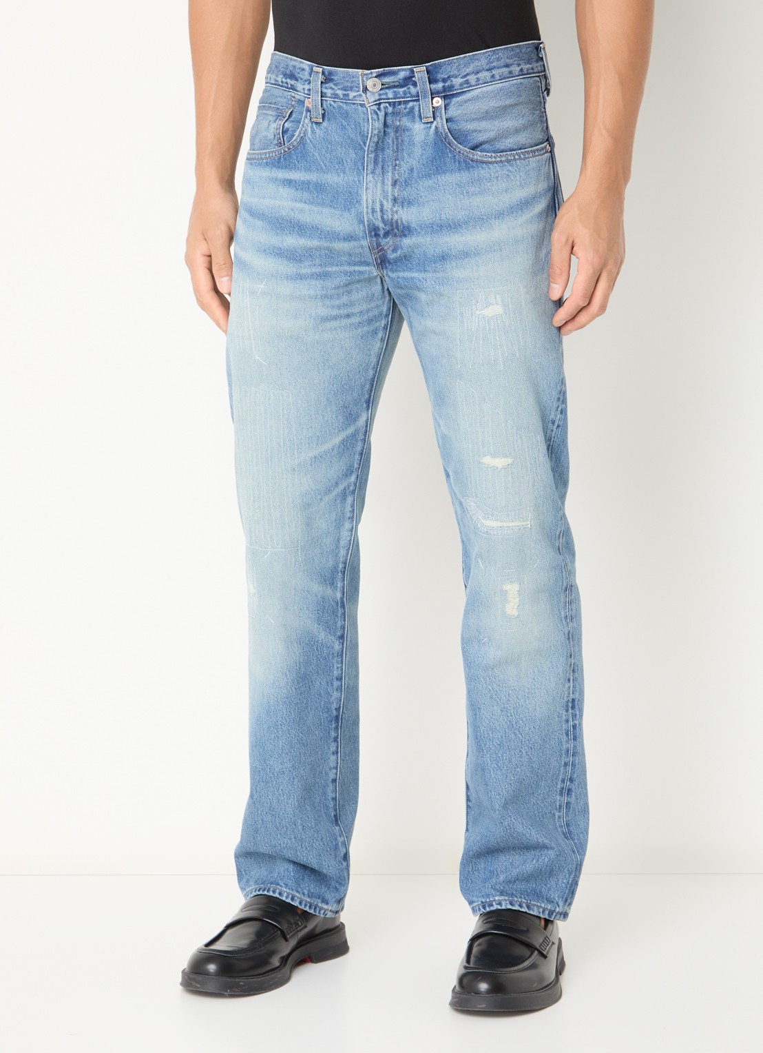 Levi's Slim fit jeans met medium wassing - detail 4 indigo