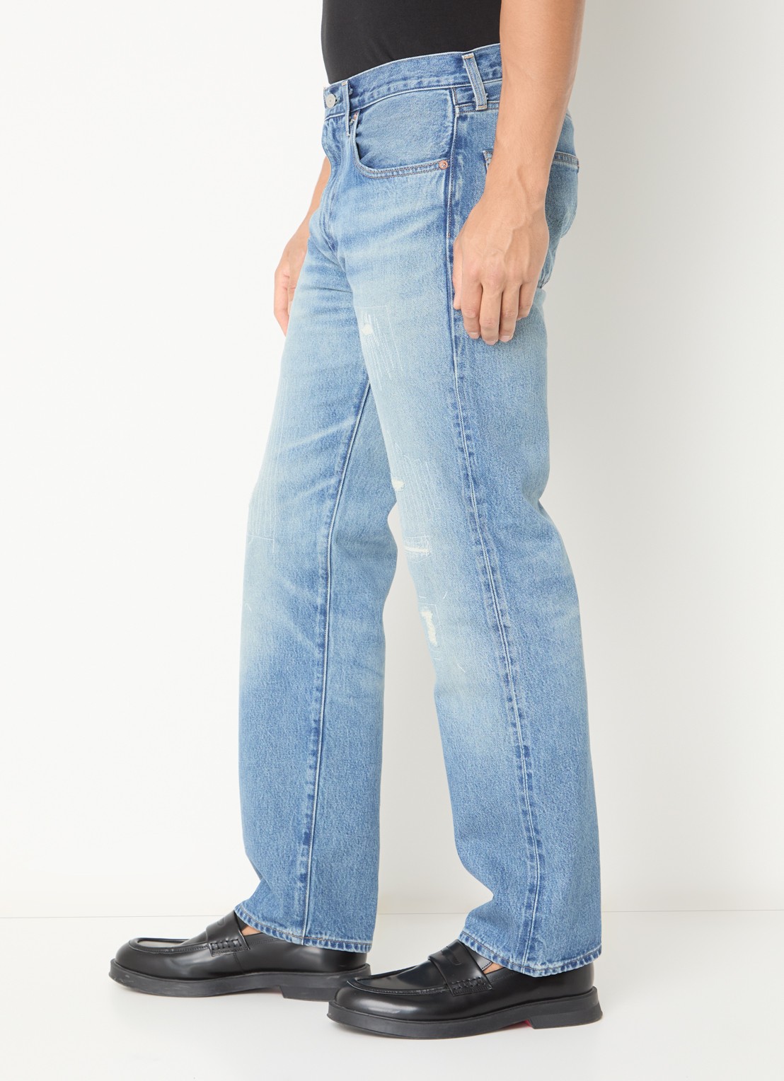 Levi's Slim fit jeans met medium wassing - detail 5 indigo
