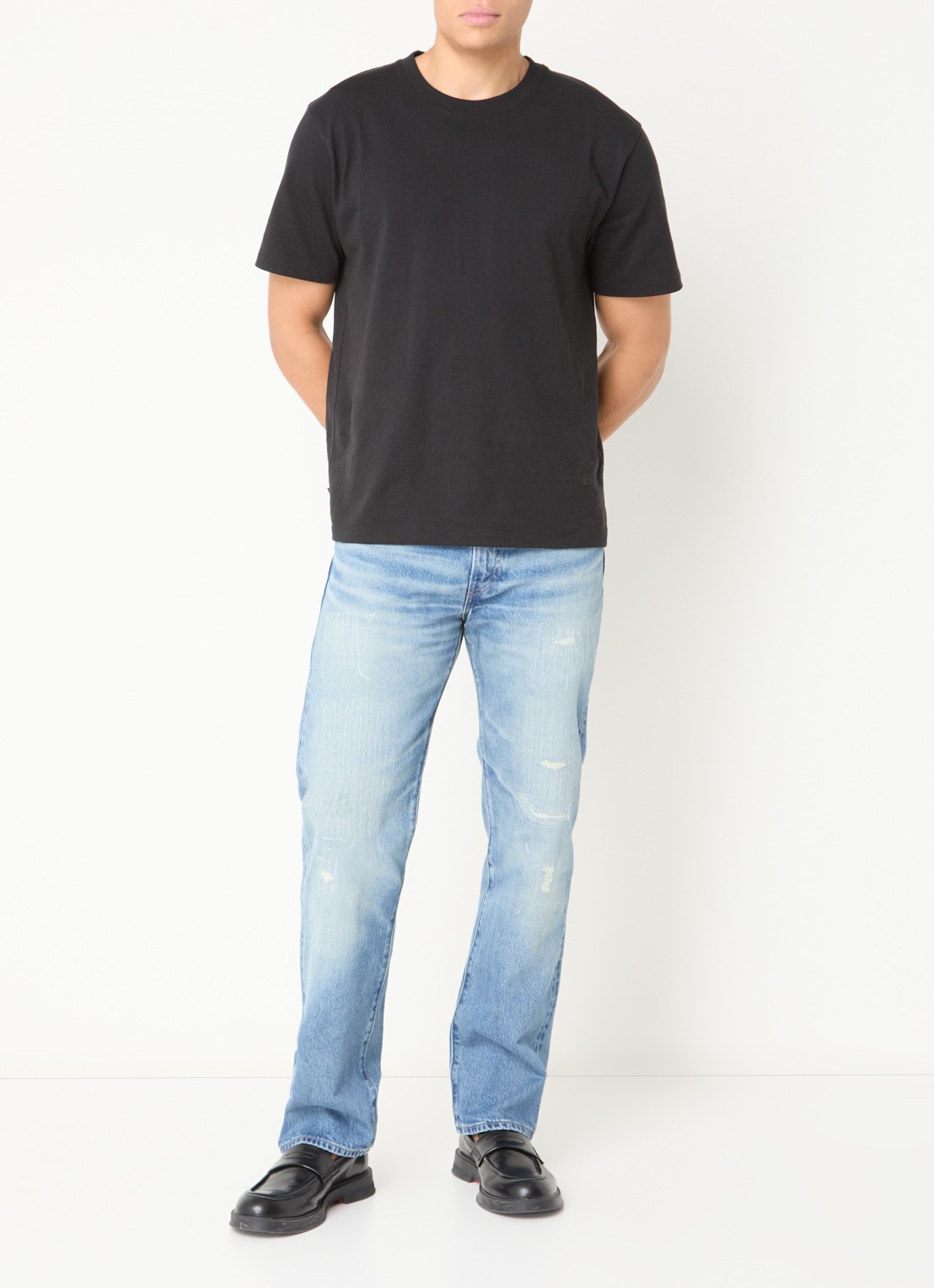 Levi's Slim fit jeans met medium wassing - voorkant 3 indigo