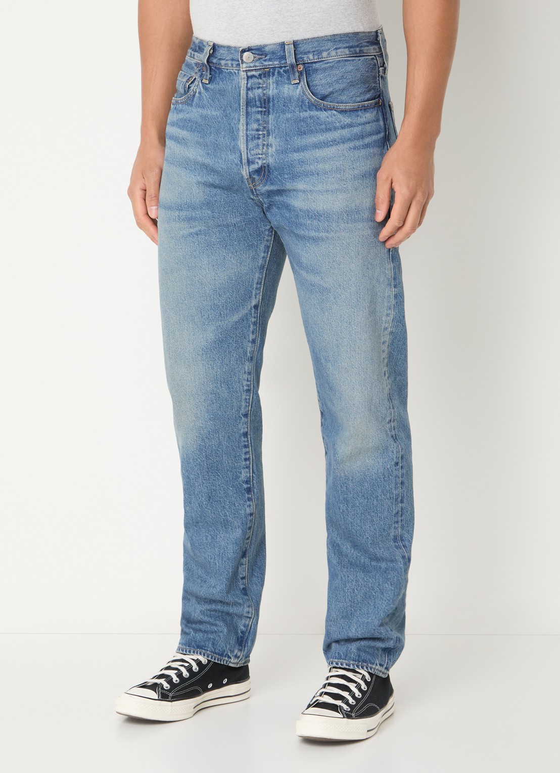 Levi's Slim fit jeans met medium wassing - detail 3 indigo