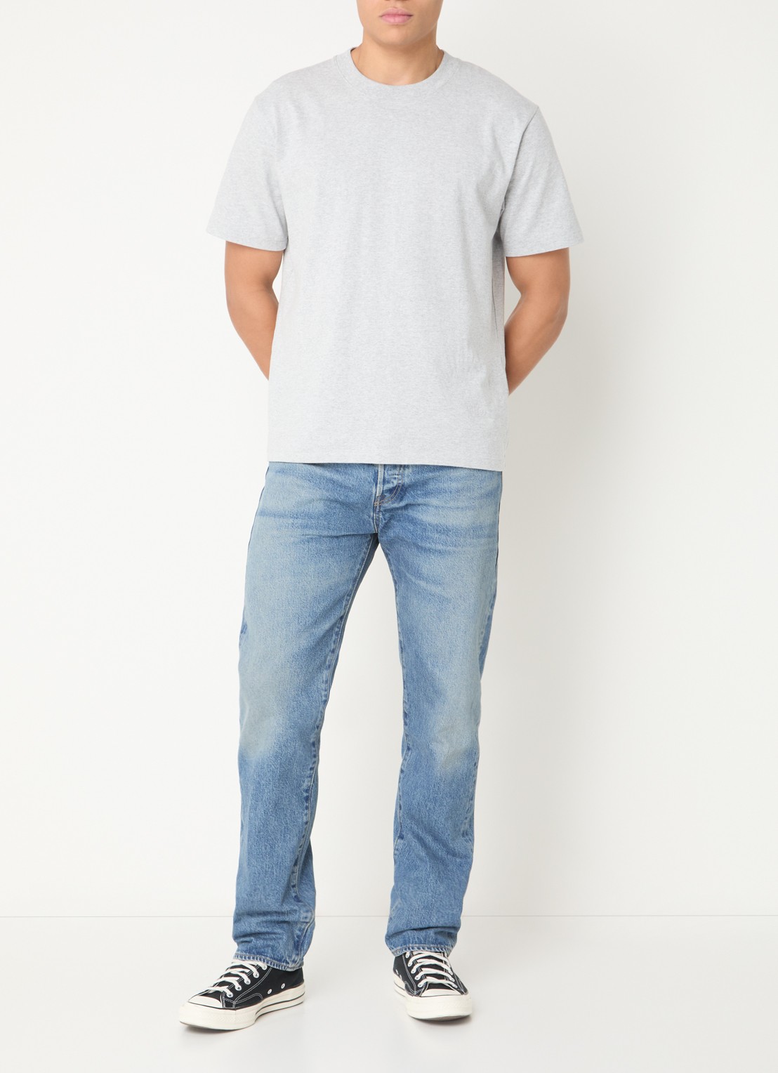Levi's Slim fit jeans met medium wassing - voorkant 2 indigo