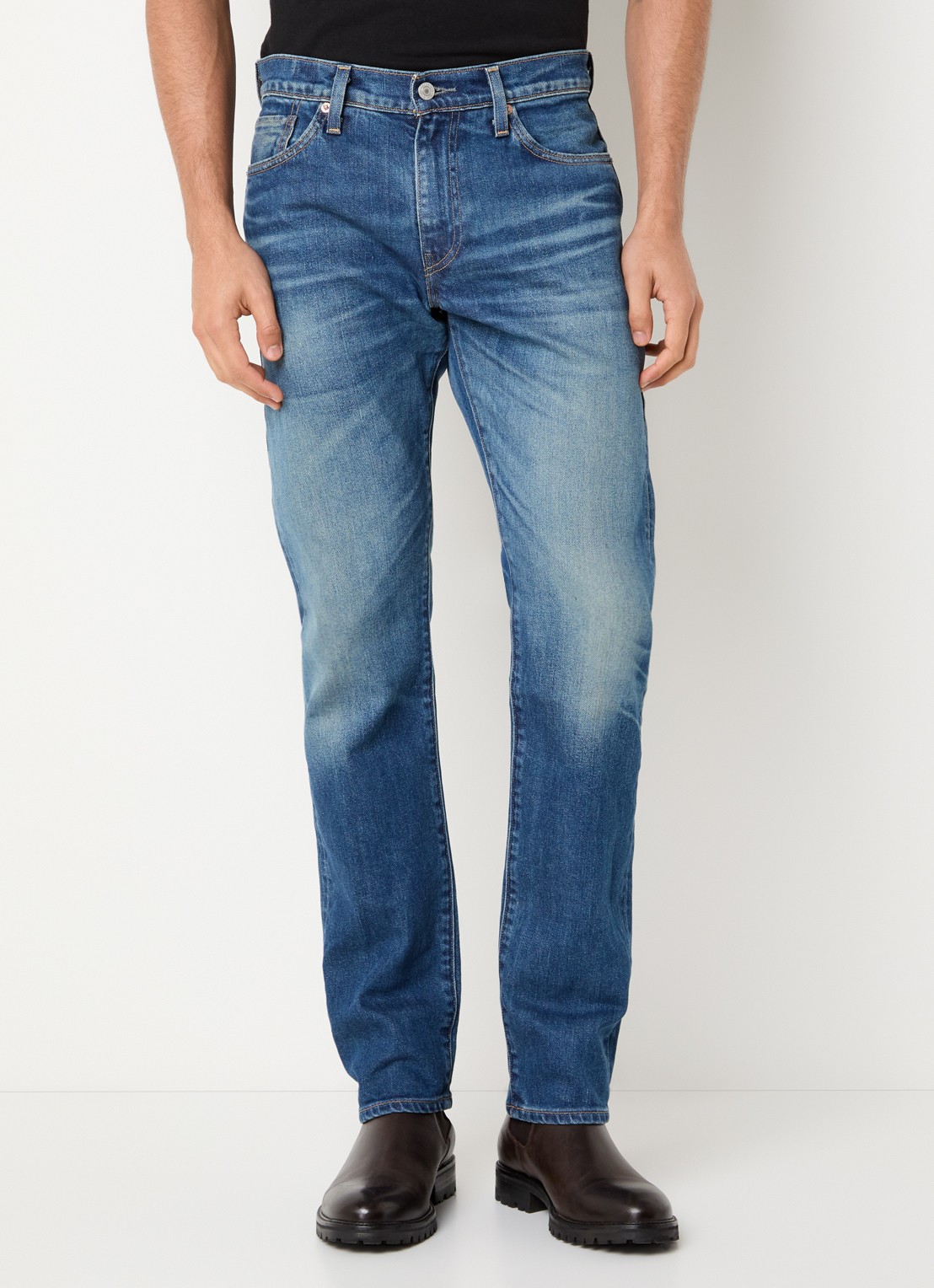 Levi's Slim fit jeans met medium wassing - detail 4 indigo