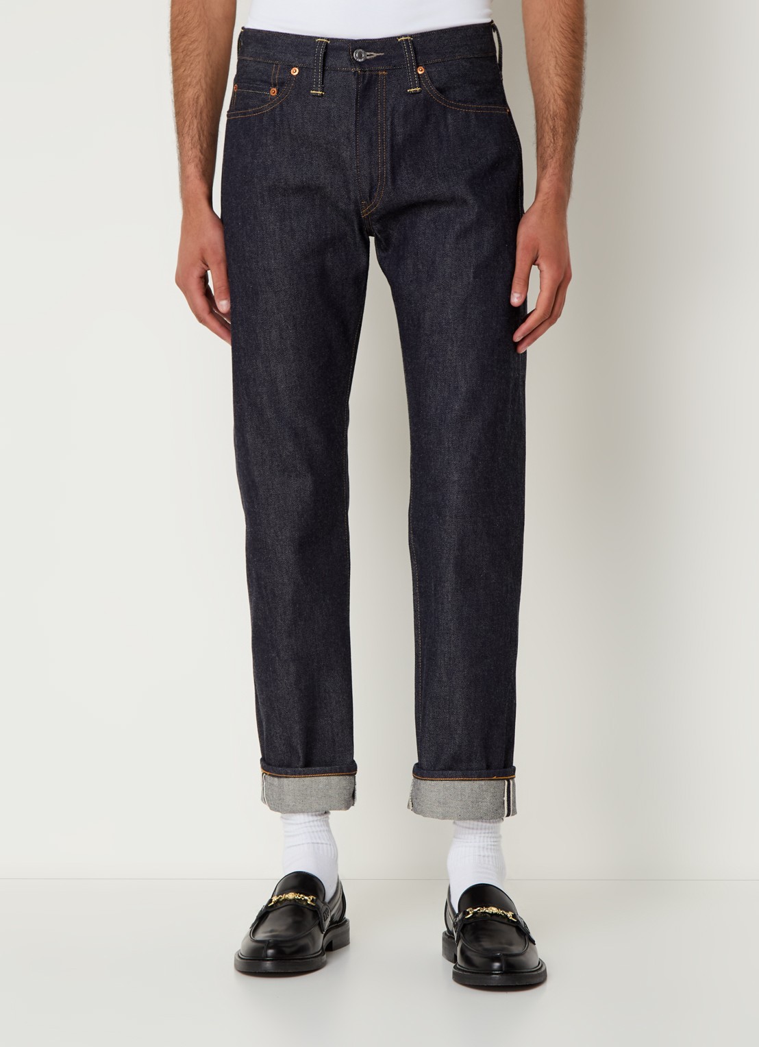 Levi's Slim fit jeans van  katoen met donkere wassing  - detail 4 indigo