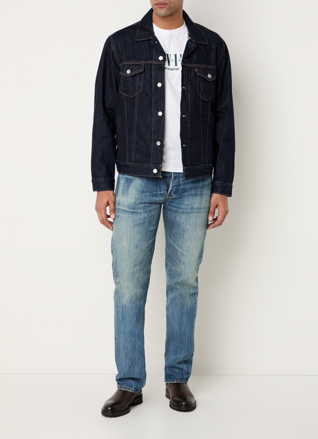 Levi's Spijkerjas met borst- en steekzakken - voorkant 3 indigo