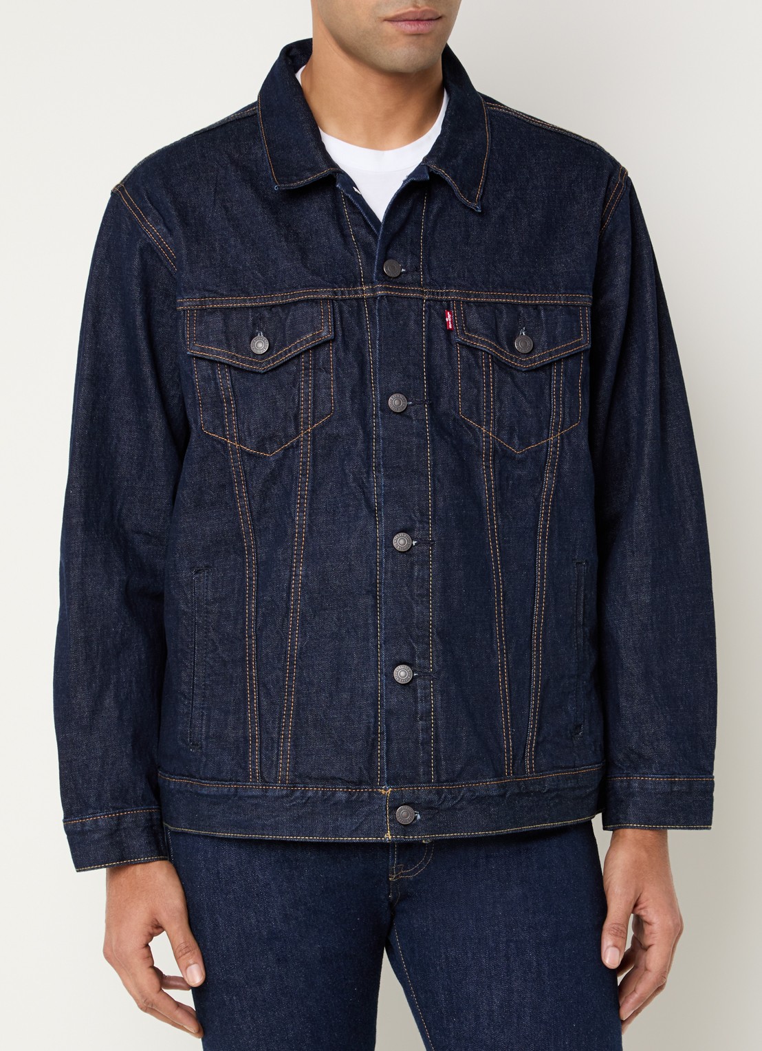Levi's Spijkerjas met borst- en steekzakken - detail indigo