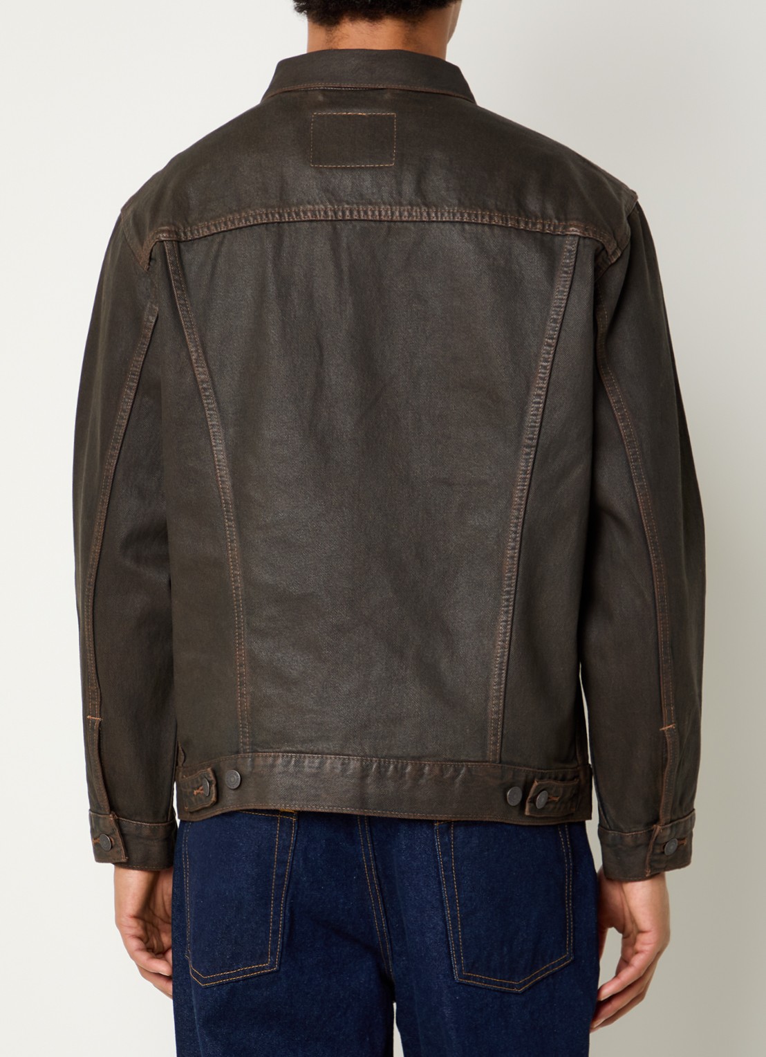 Levi's Spijkerjas met borstzakken - achterkant donkerbruin