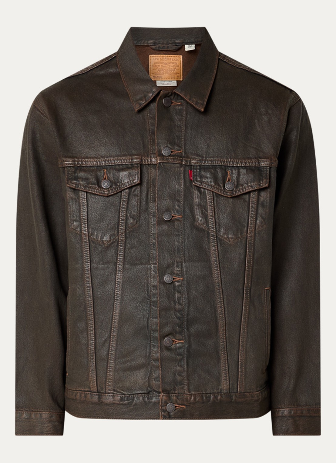 Levi's Spijkerjas met borstzakken - voorkant 3 donkerbruin