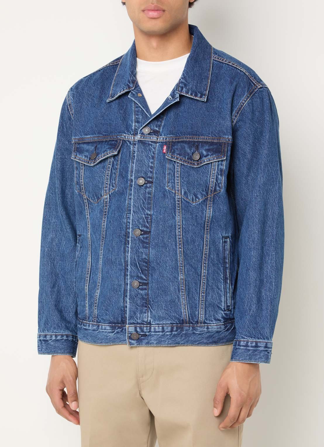 Levi's Spijkerjas met borstzakken - detail indigo