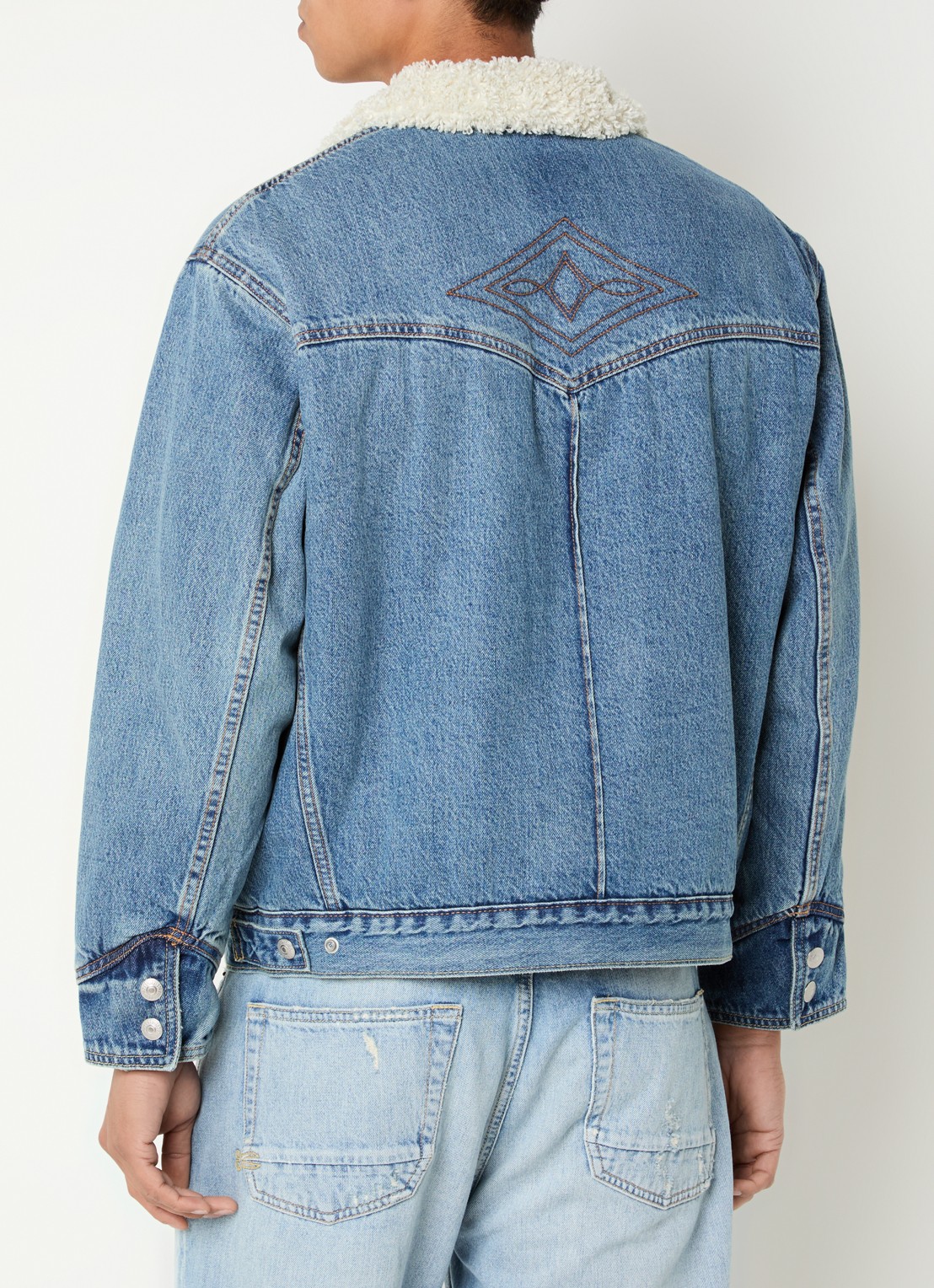 Levi's Spijkerjas met teddy voering en steekzakken - achterkant 4 indigo