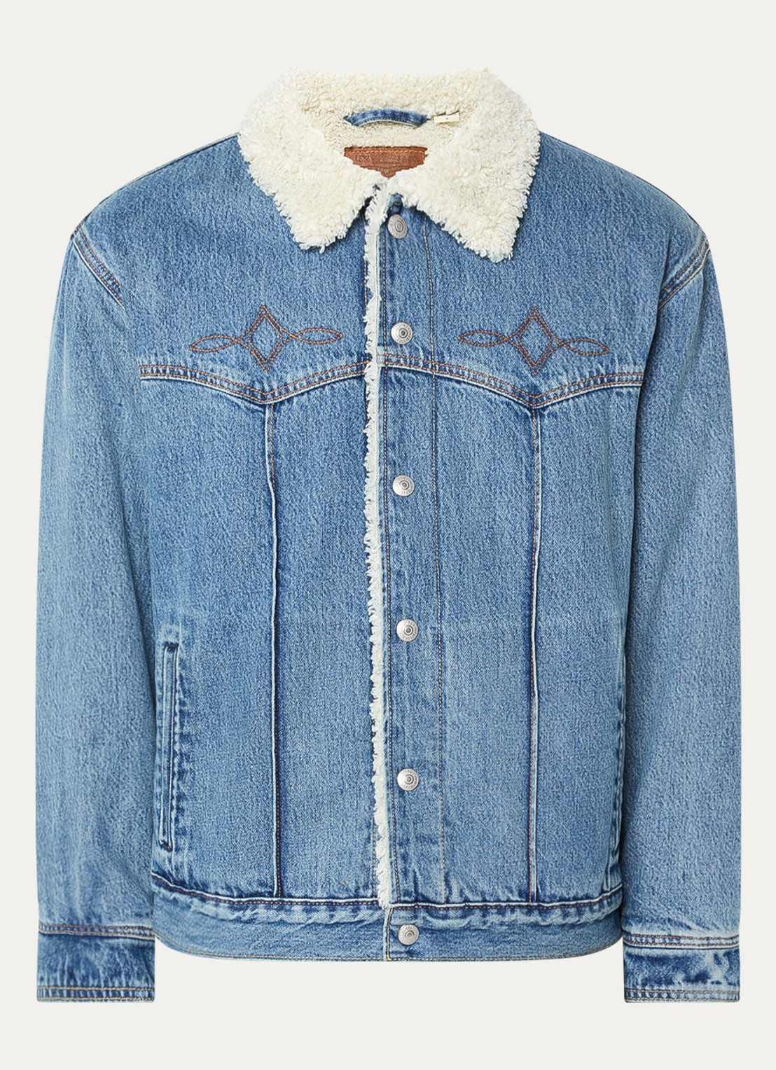 Levi's Spijkerjas met teddy voering en steekzakken - voorkant indigo