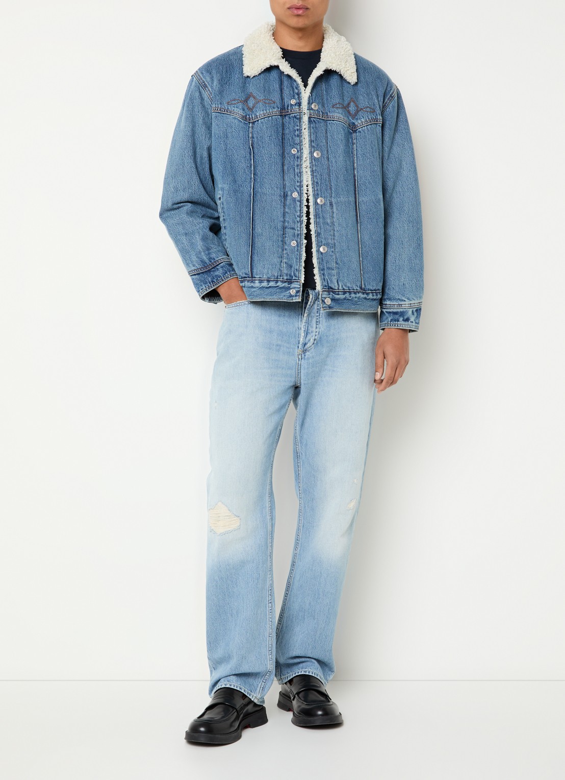 Levi's Spijkerjas met teddy voering en steekzakken - voorkant 2 indigo
