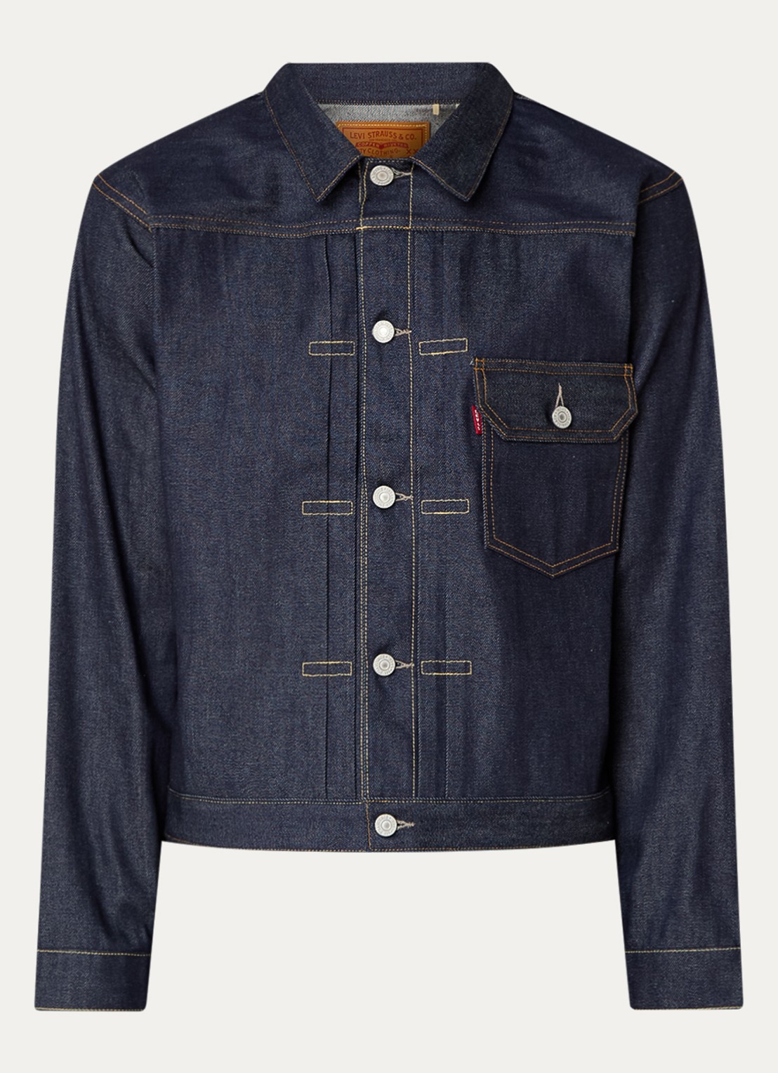 Levi's Spijkerjas van  katoen met borstzak  - voorkant indigo