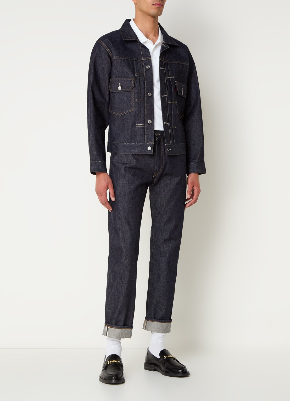 Levi's Spijkerjas van  katoen met klepzakken - voorkant 2 indigo
