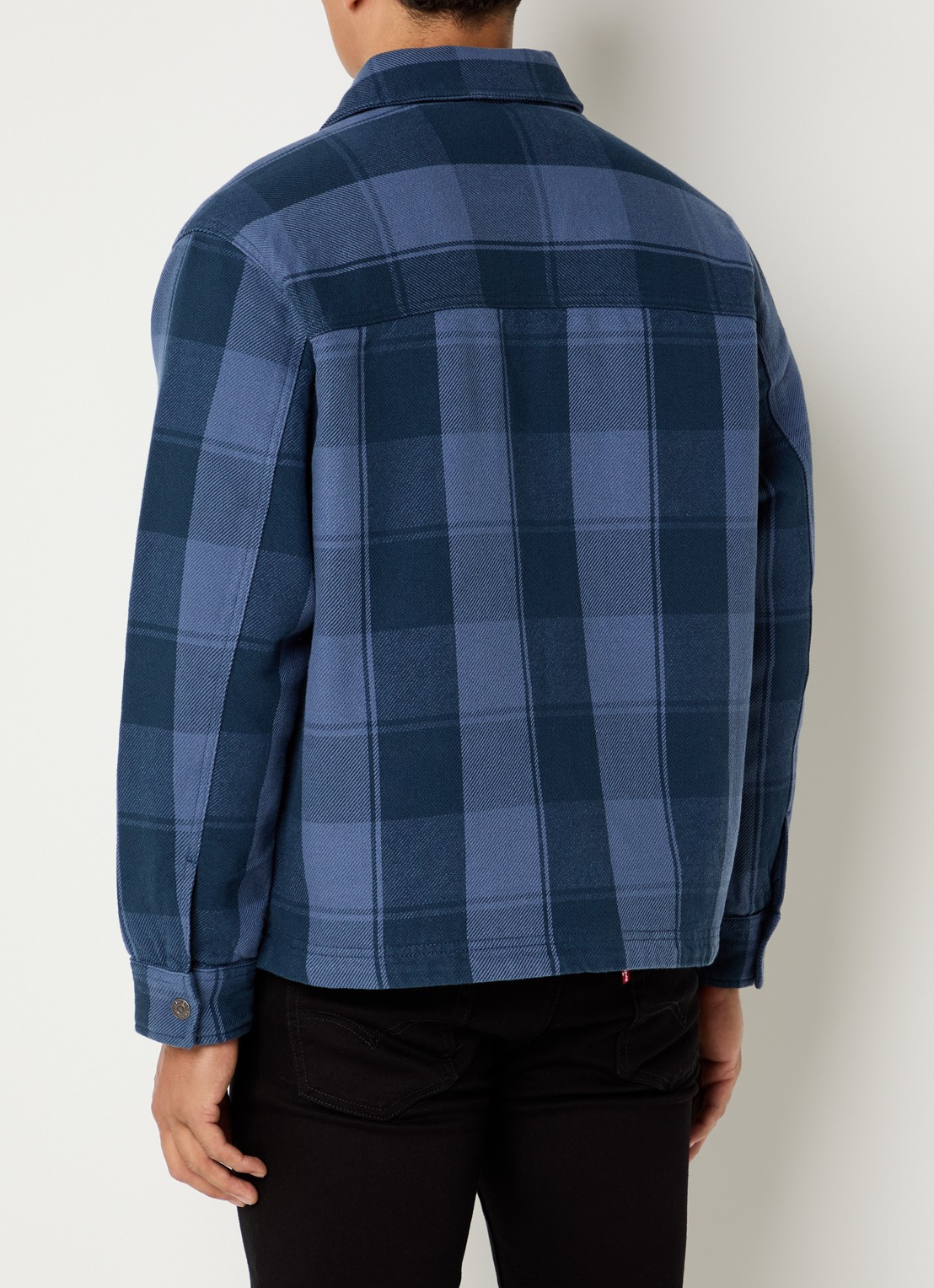 Levi's Spruce overshirt met ruitdessin - achterkant 4 blauw