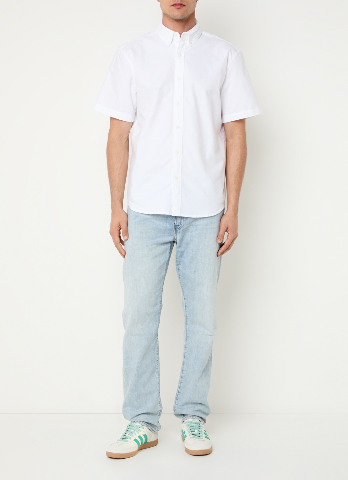 Levi's SS Authentic regular fit overhemd met logo - voorkant 4 wit